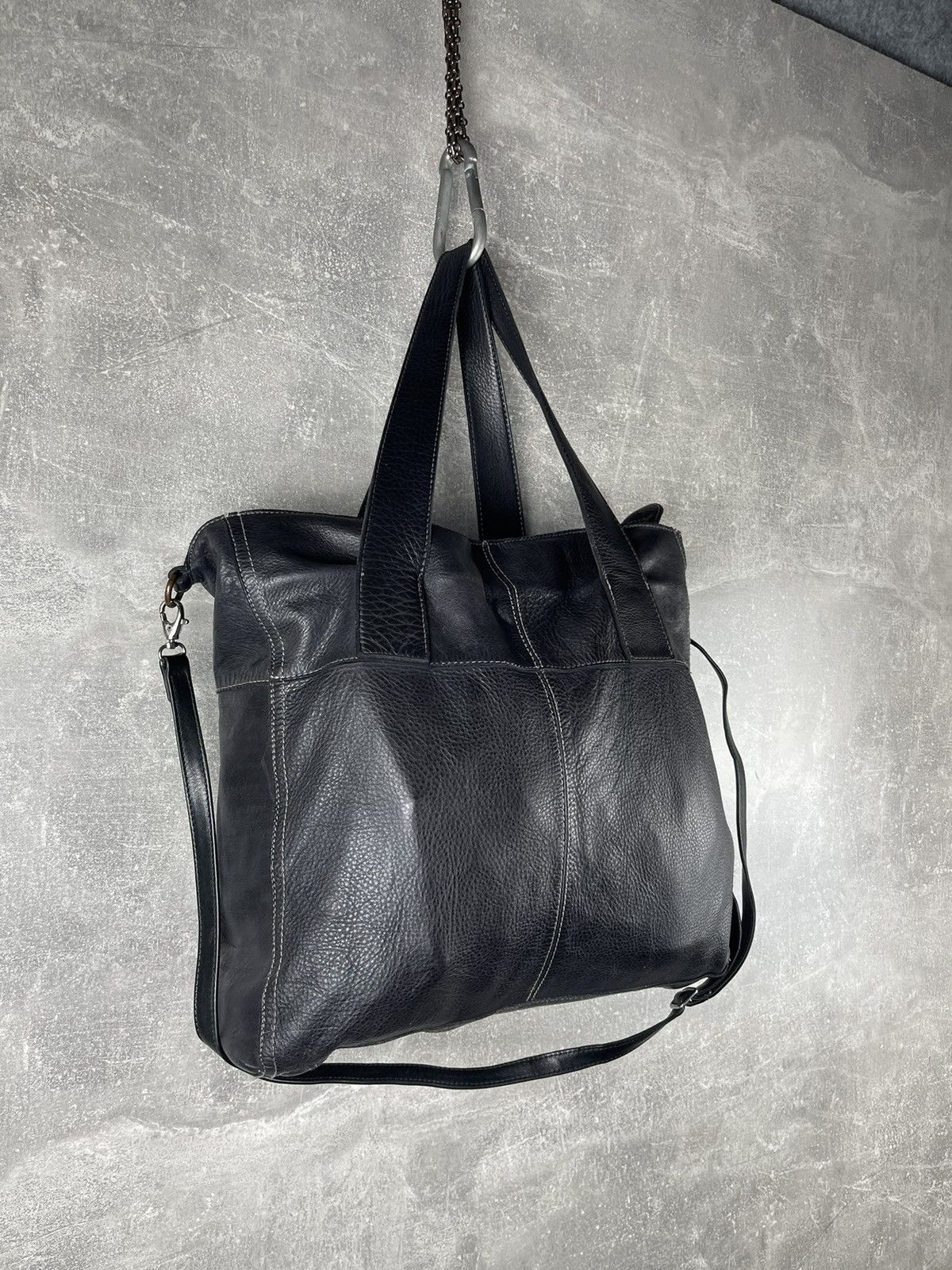 Other Avant Garde Hobo Minimalist Italian Leather Tote Bag Black Size ONE SIZE - 1 Thumbnail