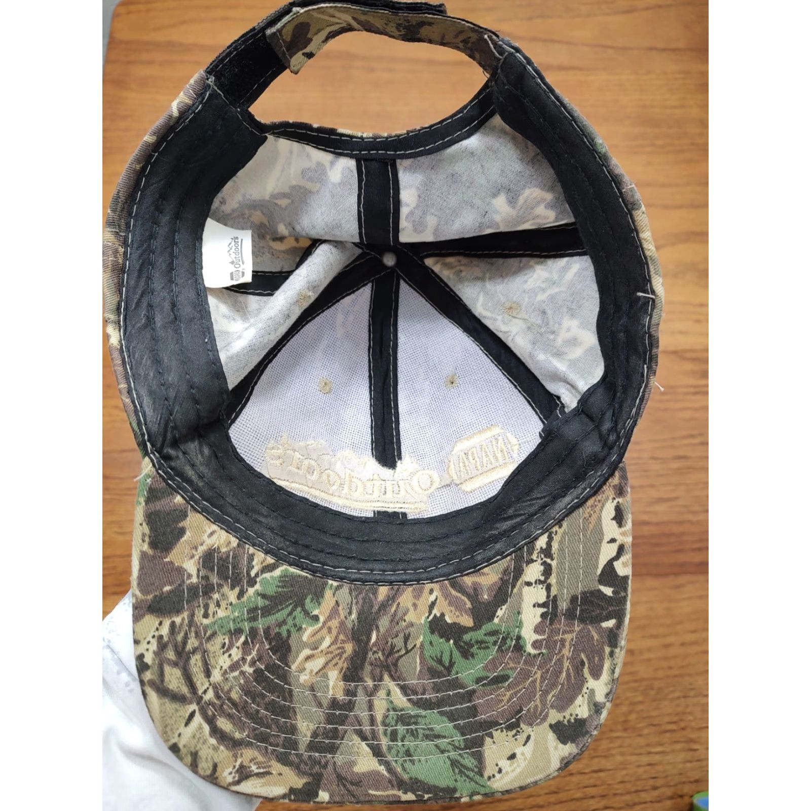 Vintage VINTAGE Napa Outdoors Hat Cap Camouflage Cotton Canvas Adjustable Strapback Embroidered Forest Floor Leaves Unisex Adults Baseball Cap Men Women Size ONE SIZE - 3 Thumbnail