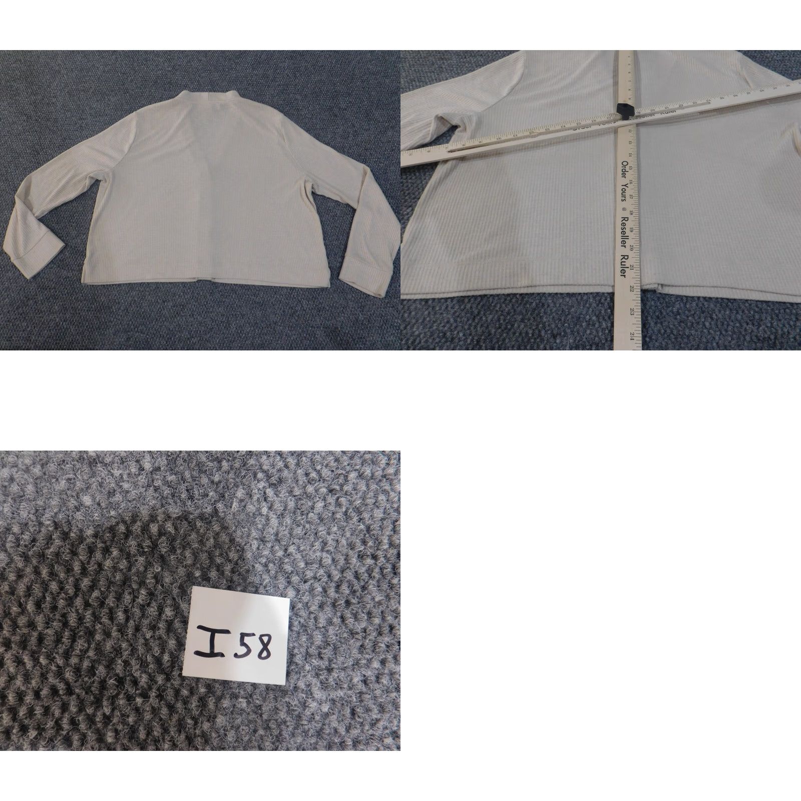 Loft LOFT Cardigan Sweater XL Beige Knit Rib Knit V-Neck Button Womens Stretch Regular Size XL / US 12-14 / IT 48-50 - 9 Thumbnail