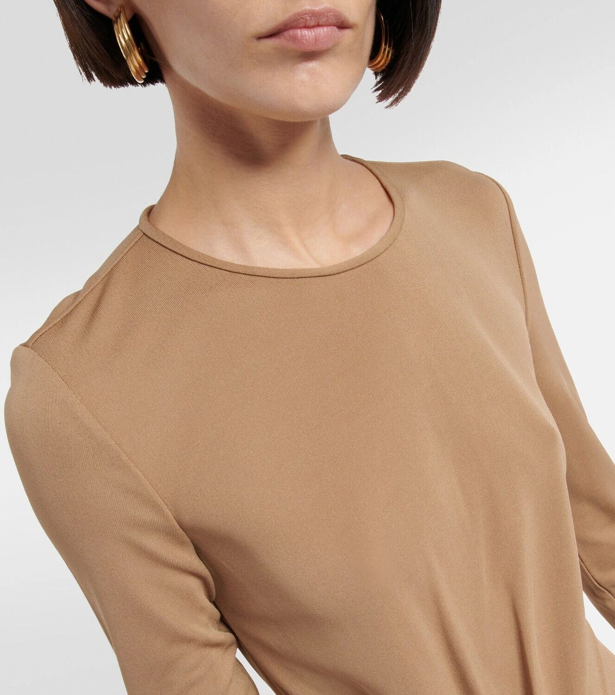 Saint Laurent Paris o1y0126 Maxi Dress in Sand Size M / US 6-8 / IT 42-44 - 4 Thumbnail