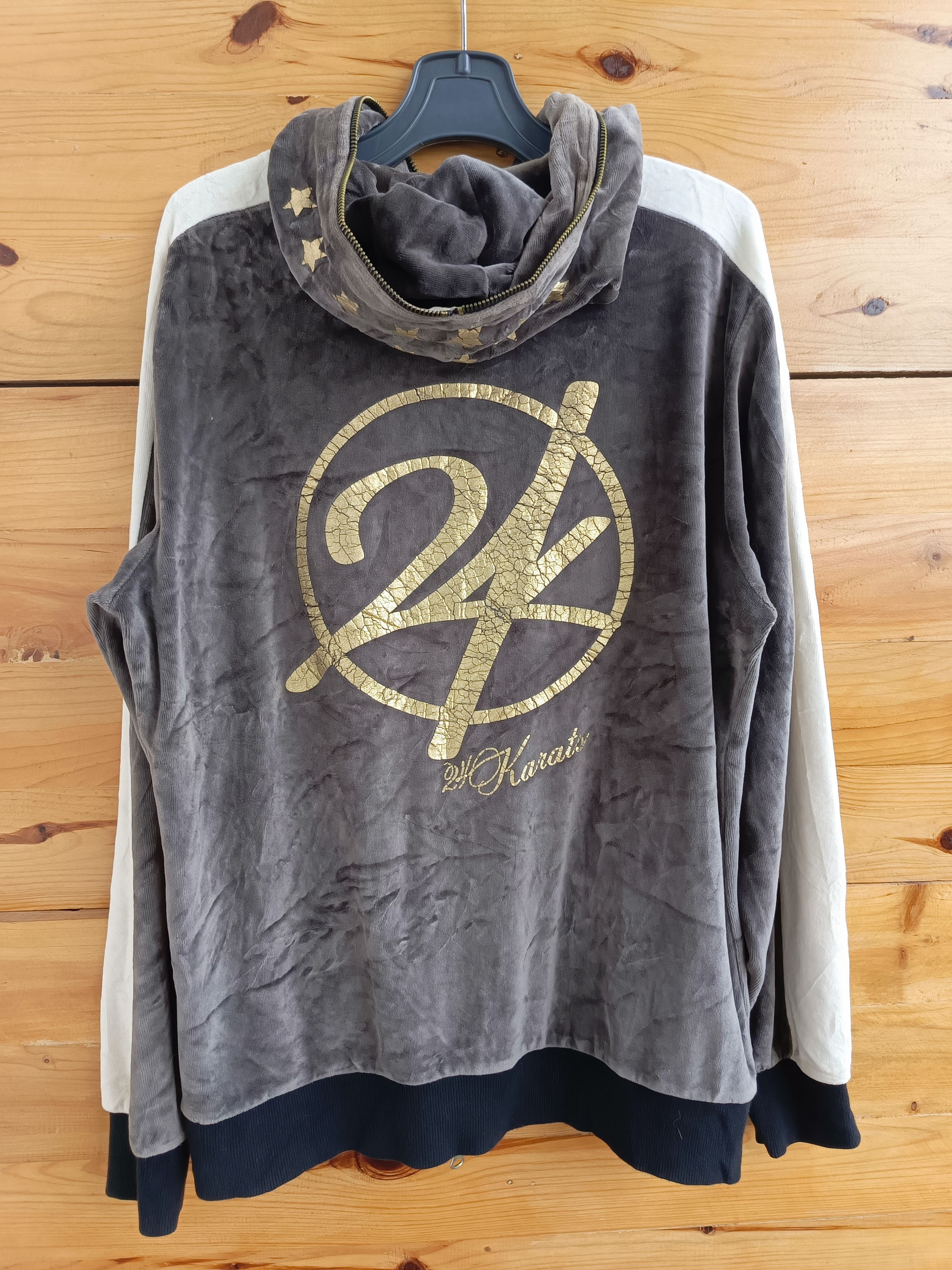 20471120 24Karats Full 2 Zip Velour Shark Hoodie Striped Size US L / EU 52-54 / 3 - 3 Thumbnail
