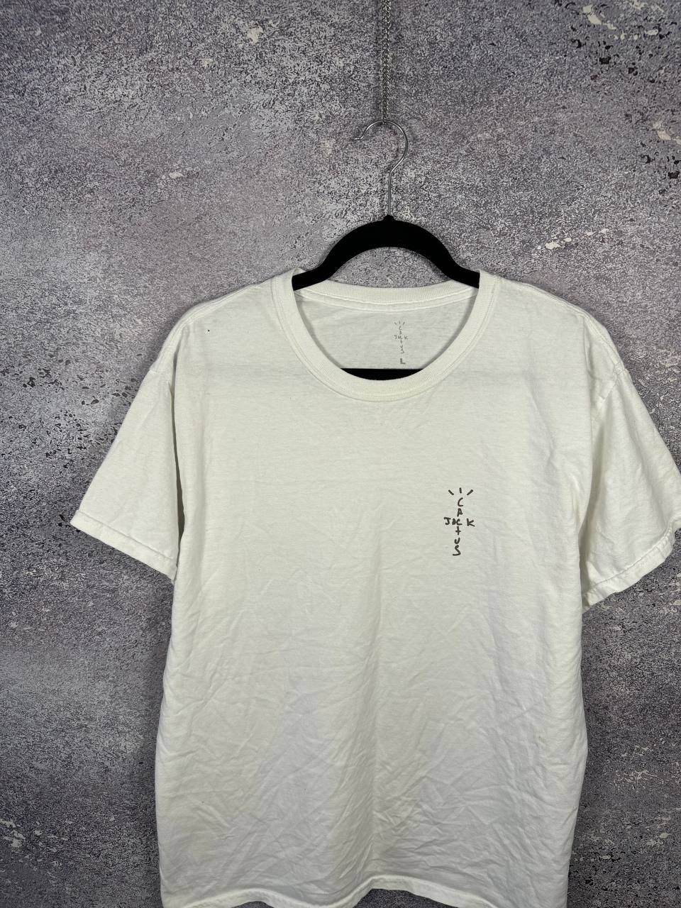 Travis Scott Travis Scott Cactus Jack Bassic Logo white Tee Men's Large Size US L / EU 52-54 / 3 - 4 Thumbnail