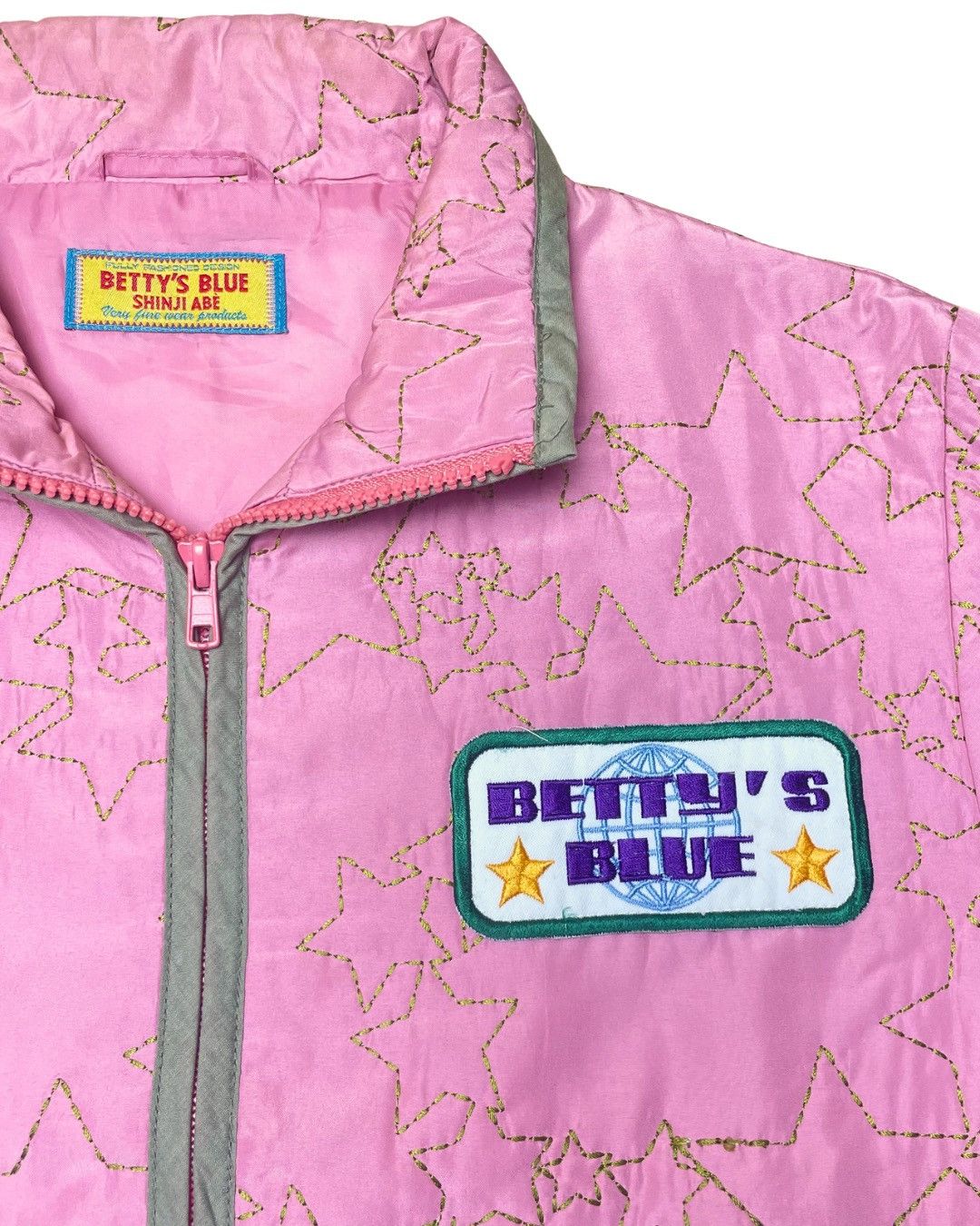 Japanese Brand Betty's Blue Star Stitch Quilted Work Jacket Size M / US 6-8 / IT 42-44 - 2 Thumbnail