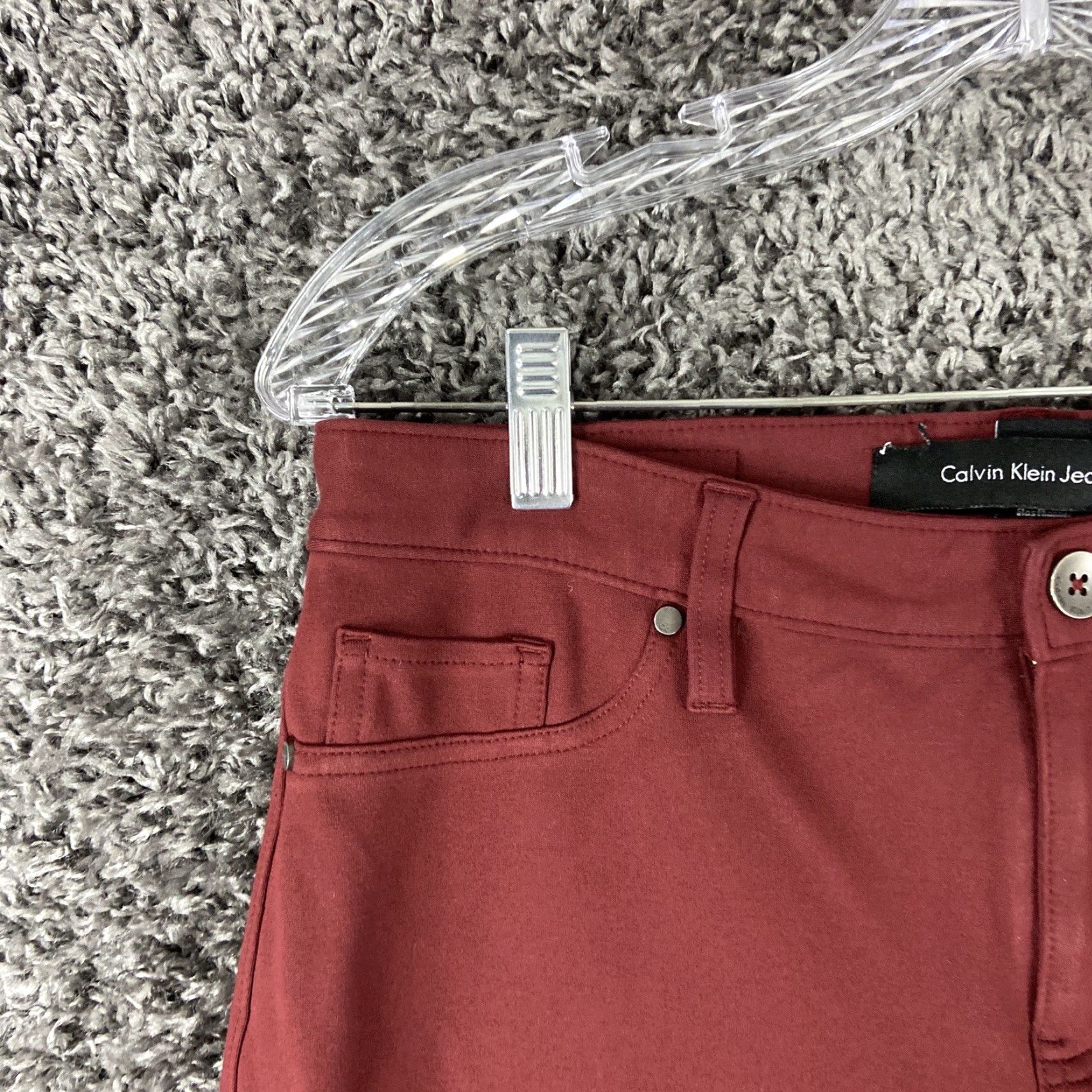 Calvin Klein CALVIN KLEIN Jeans Ankle Pants Red Women’s Regular Size 10 Size 32" / US 10 / IT 46 - 3 Thumbnail