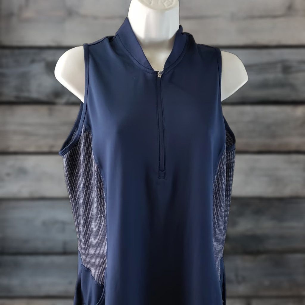 Adidas adidas Womens Beyond 18 Rangewear Dress Sleeveless Size L Night Indigo Blue Short Junior Womens Size L / US 10 / IT 46 - 1 Thumbnail