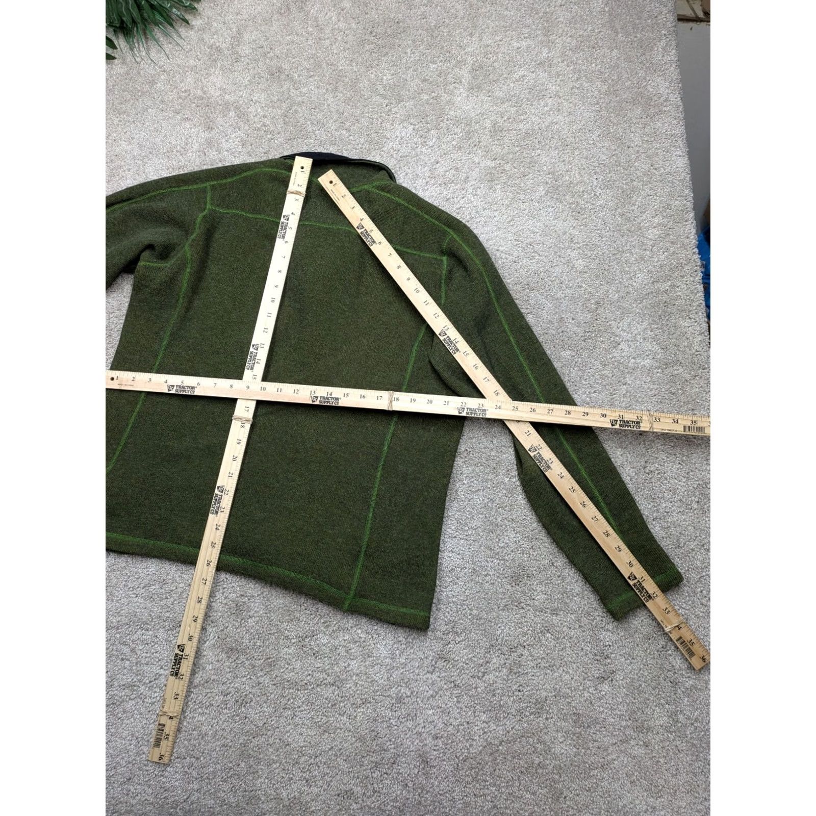 ExOfficio ExOfficio Jacket Mens L Large Green Pullover Wool Blend Quarter 1/4 Snap Size US L / EU 52-54 / 3 - 7 Thumbnail