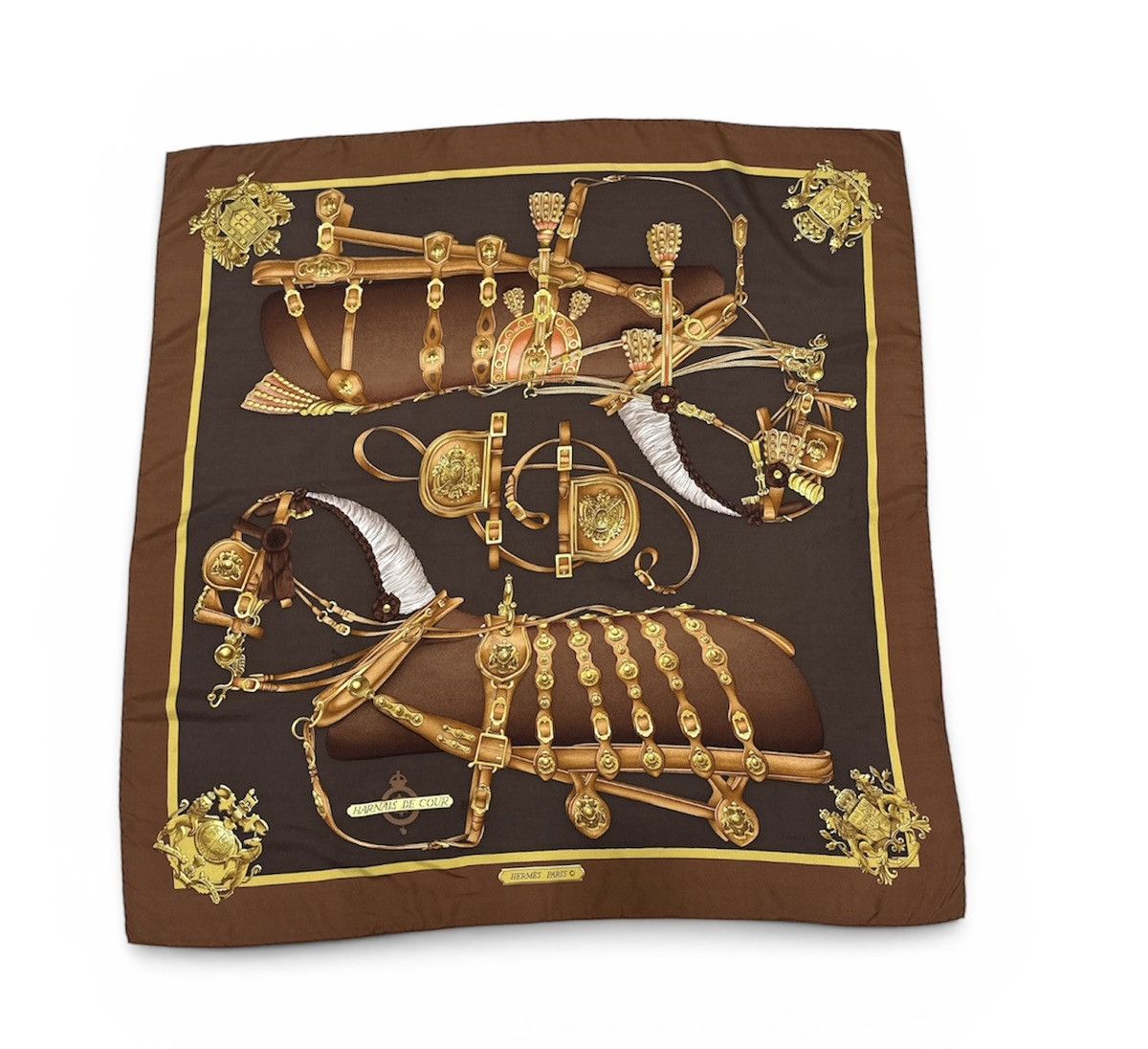 Hermes Hermes Scarf Harnais de cour Hermes Paris Silk Scarf Size ONE SIZE - 1 Thumbnail