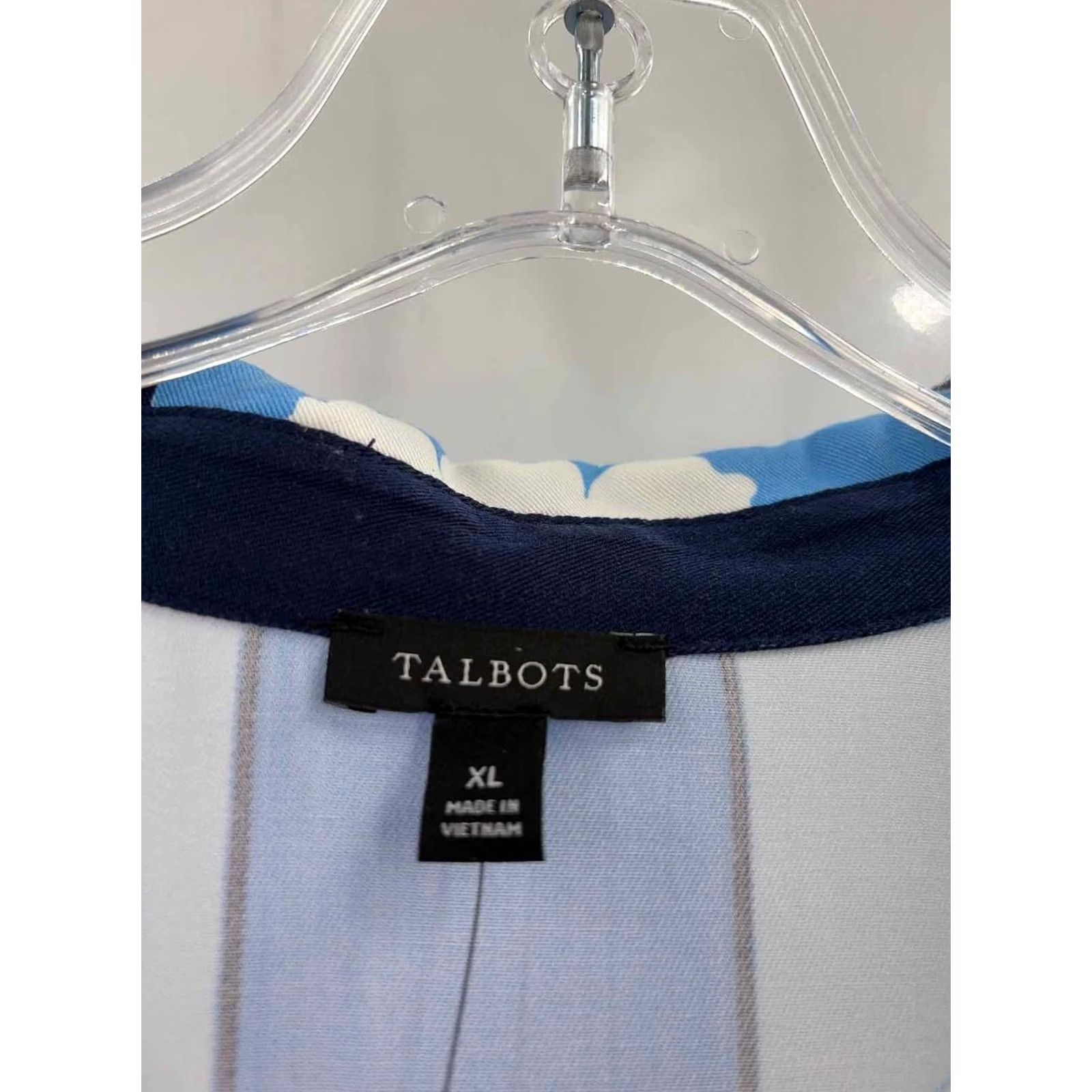 Talbots Talbots Blue XL Floral Button Down Shirt Womens Size XL / US 12-14 / IT 48-50 - 3 Thumbnail