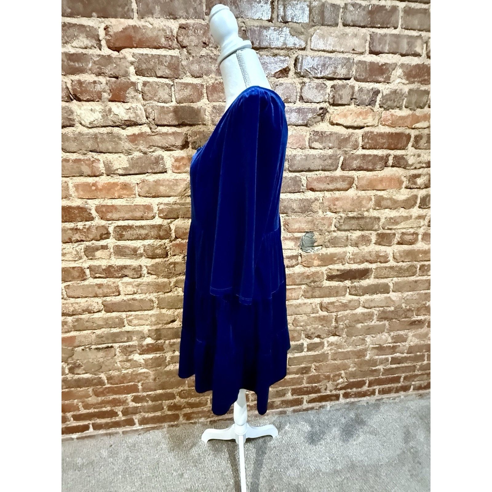 Other Madison Tara Women’s Sz 16 Blue Velvet Y2K Style Dress Size XXL / US 16-18 / IT 52-54 - 2 Thumbnail