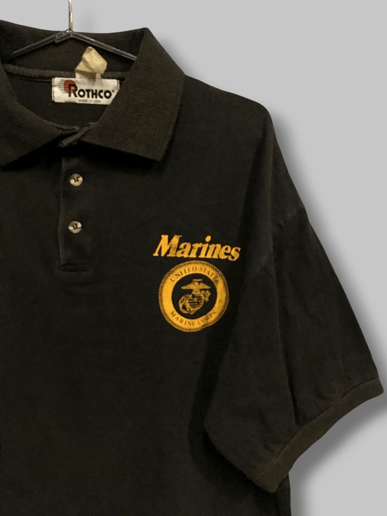Vintage Vintage 90s US Marines Corps promo t shirt collar RARE Size US L / EU 52-54 / 3 - 4 Thumbnail