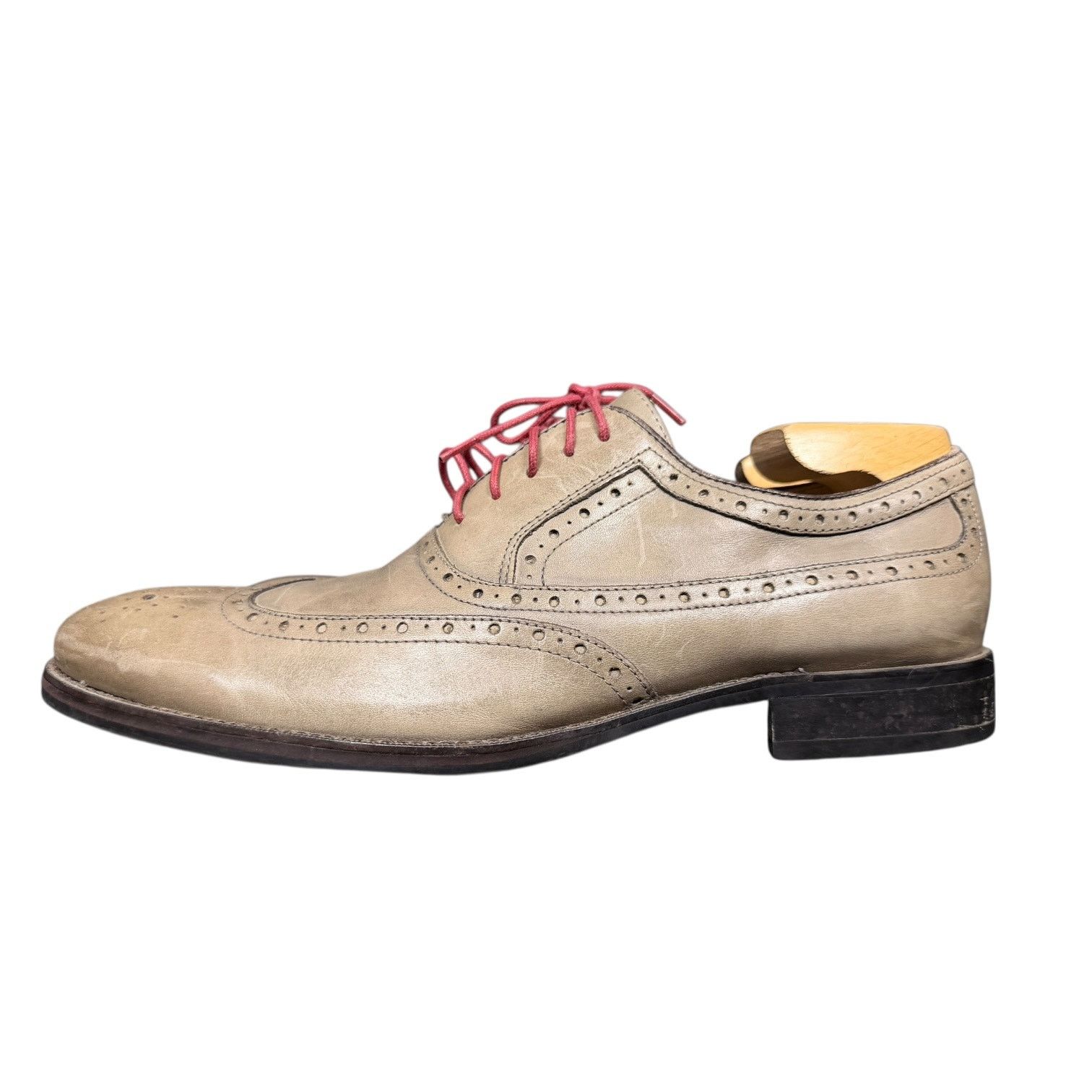 Johnston & Murphy Johnston & Murphy Tyndall Wing Tip Tan Oxford Shoes M 10.5 Size US 10.5 / EU 43-44 - 4 Thumbnail
