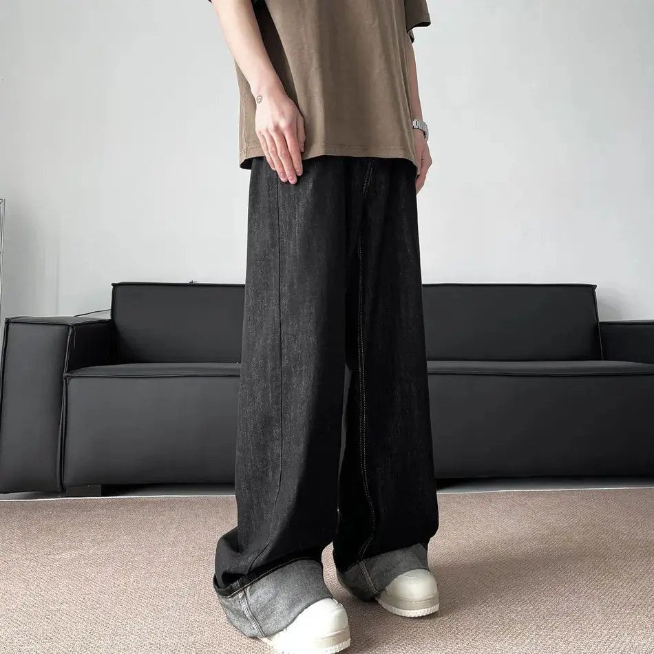 Japanese Brand Retro loose straight leg casual jeans Size US 32 / EU 48 - 3 Thumbnail