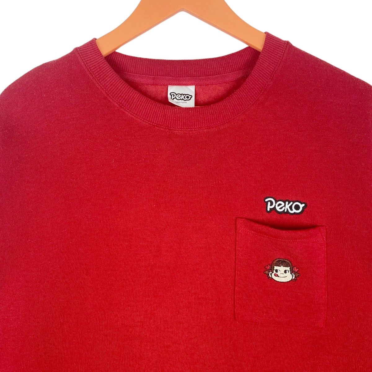 Designer × Vintage Peko Sweatshirt Red Crewneck Pullover Jumper Size L / US 10 / IT 46 - 2 Thumbnail