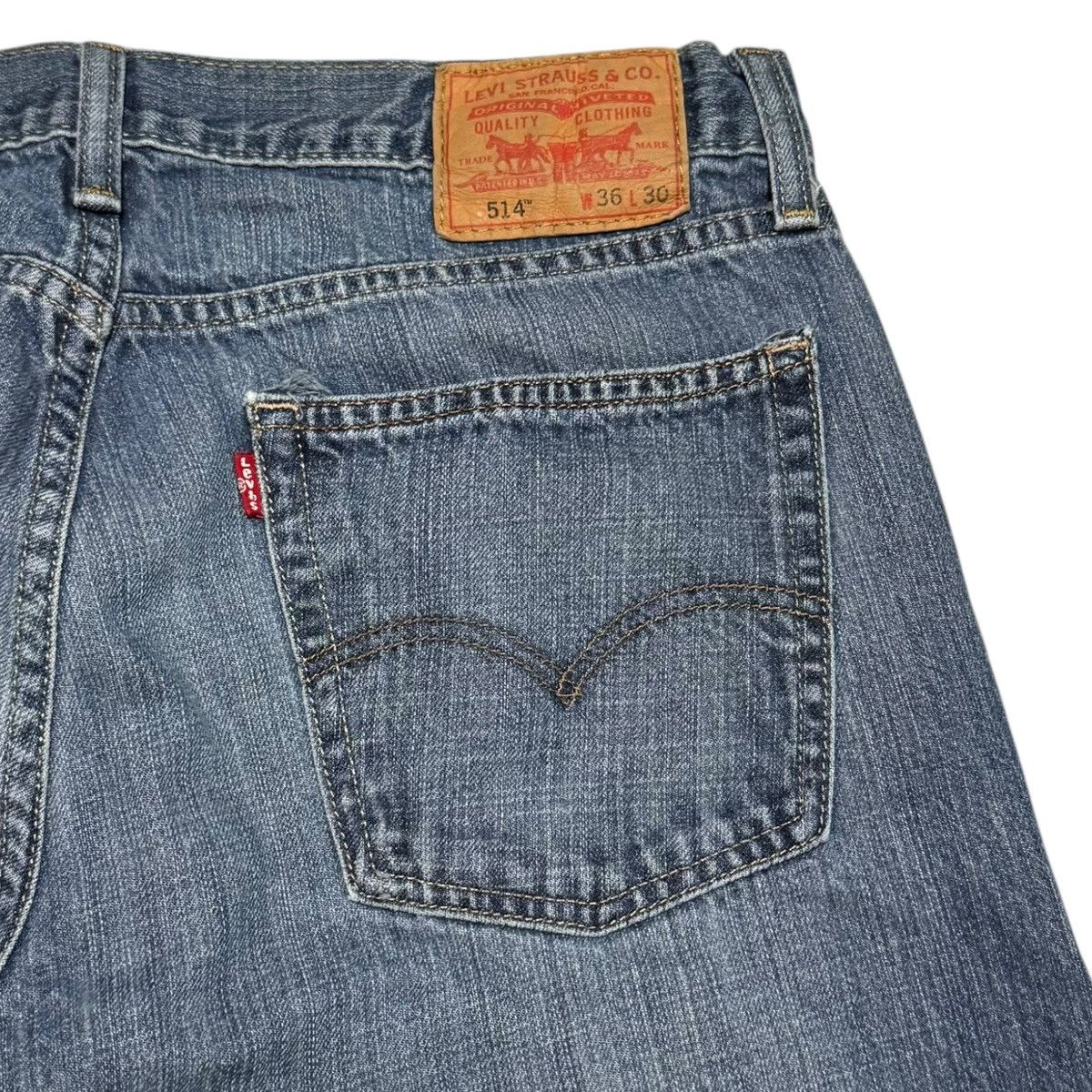 Levi's Levi's 514 Slim Straight 100% Cotton Denim Jeans Men's 36x30 Size US 36 / EU 52 - 3 Thumbnail