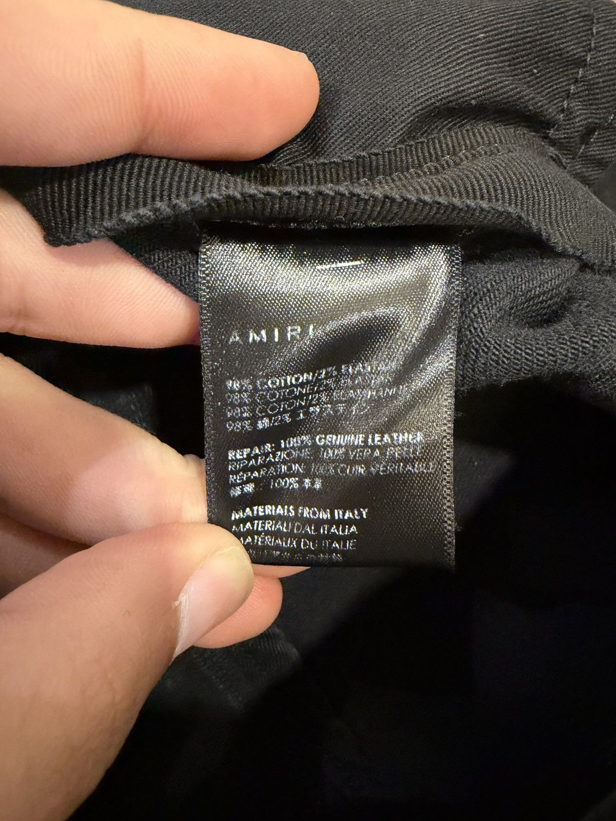 Amiri Amiri Mx1 Black Leather Patch Denim Jeans Size US 34 / EU 50 - 4 Thumbnail
