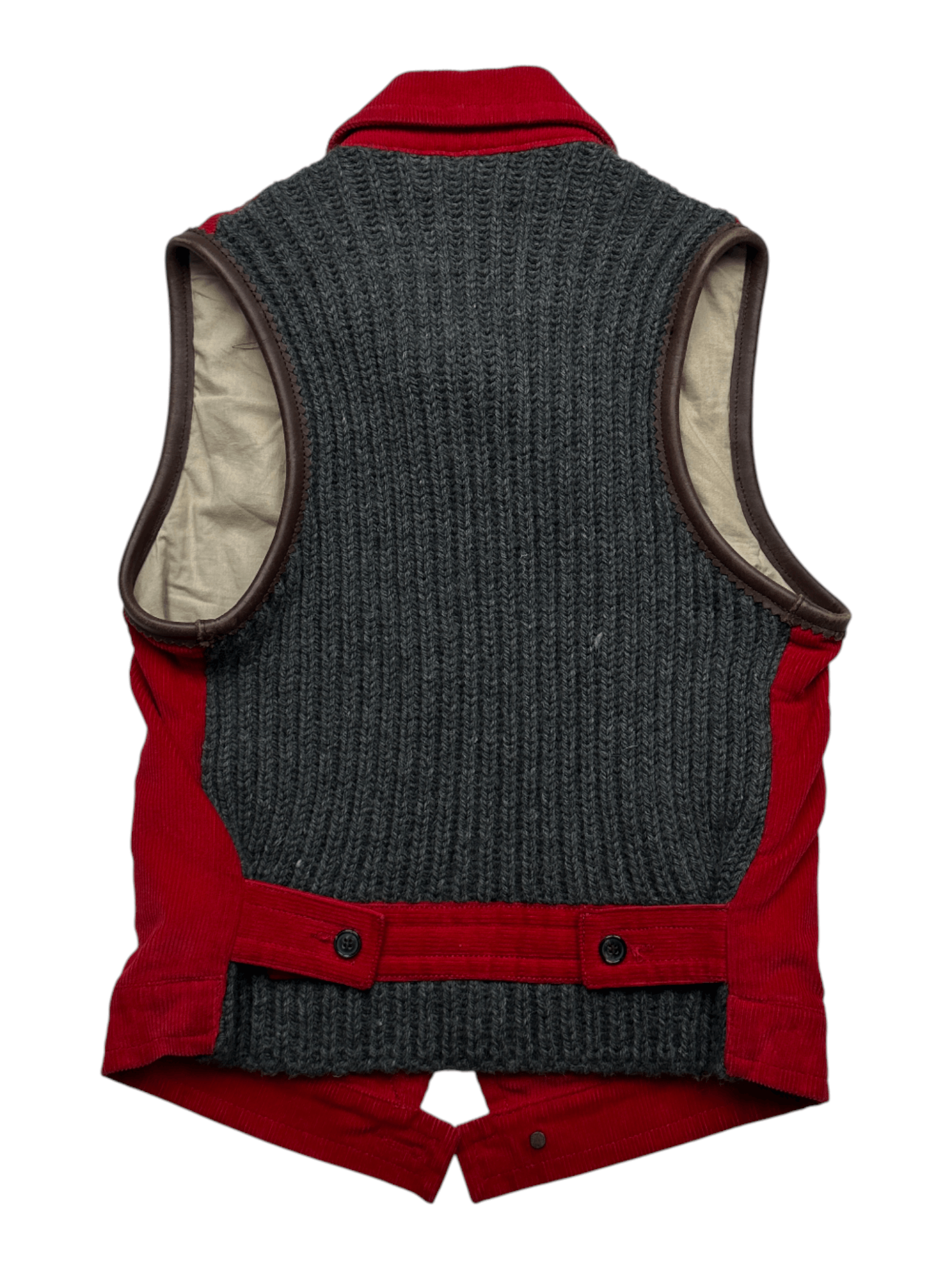 Dsquared2 Dsquared2 Red Corduroy Vest Size US S / EU 44-46 / 1 - 2 Thumbnail