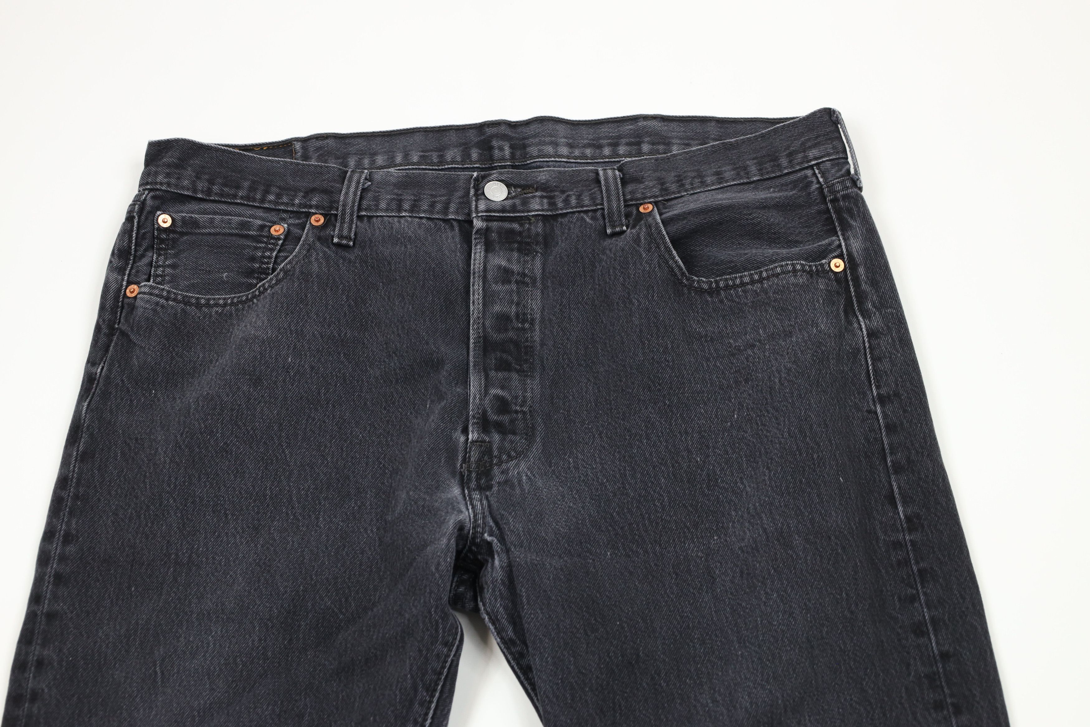 Levi's × Vintage Vintage Y2K Levis 501xx Fly Original Fit Denim Jeans Black Size US 40 / EU 56 - 2 Thumbnail