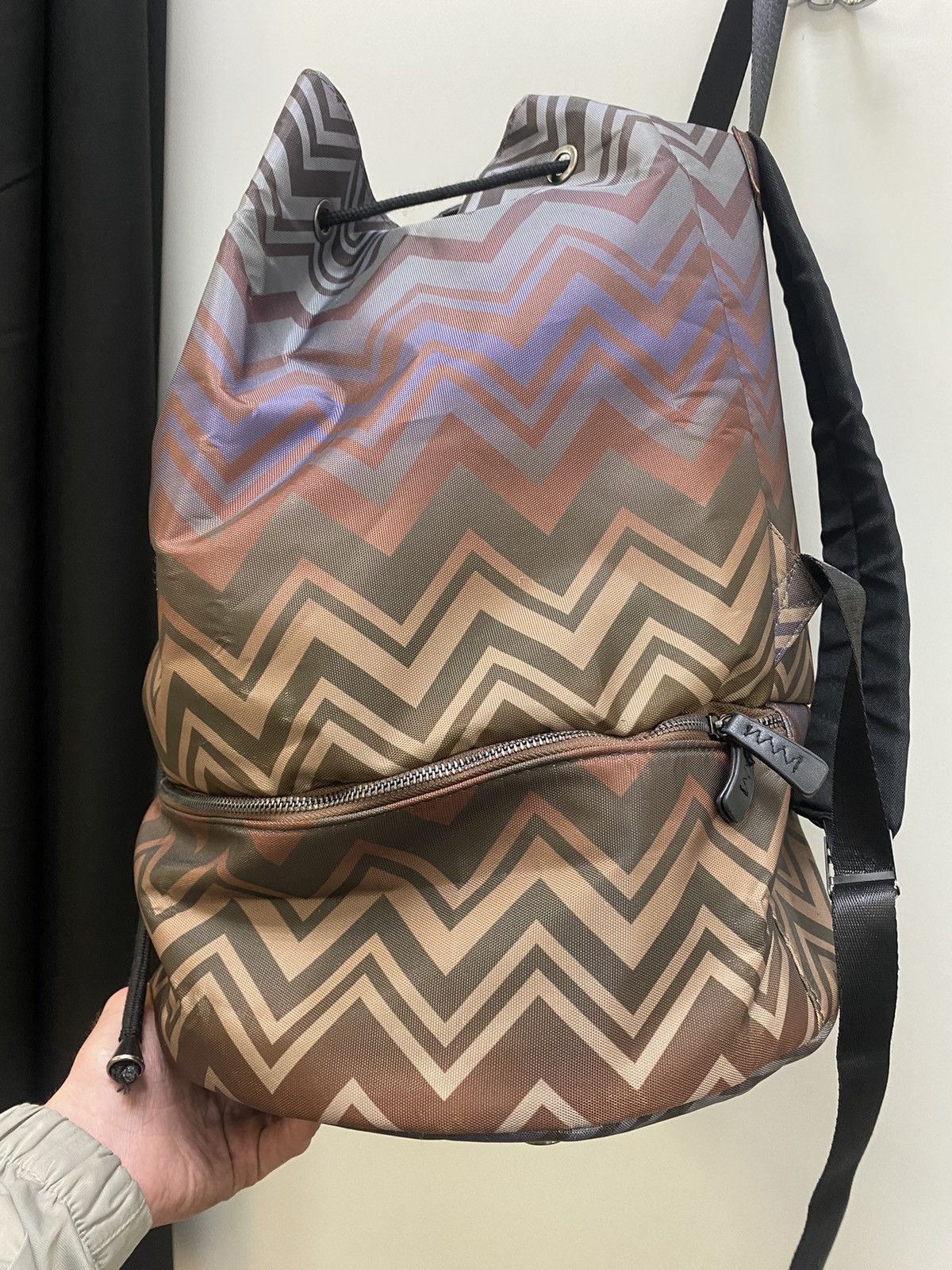 Missoni Missoni Backpack Luggage Bag Gym Weekender Traveler Chevron Size ONE SIZE - 5 Thumbnail