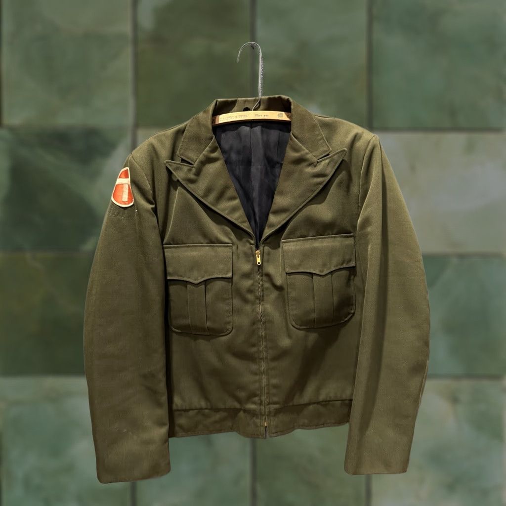 Vintage VINTAGE Green Whipcord Ike Zip Work Jacket Mens Medium USA Made Jacket Size US M / EU 48-50 / 2 - 1 Thumbnail