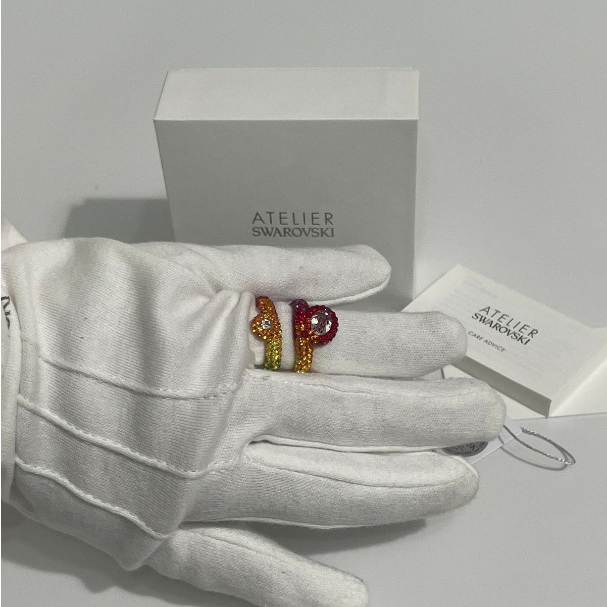 Swarovski Swarovski Atelier Tigris ring Set (2)size 55/7 Multicolored Size ONE SIZE - 6 Thumbnail