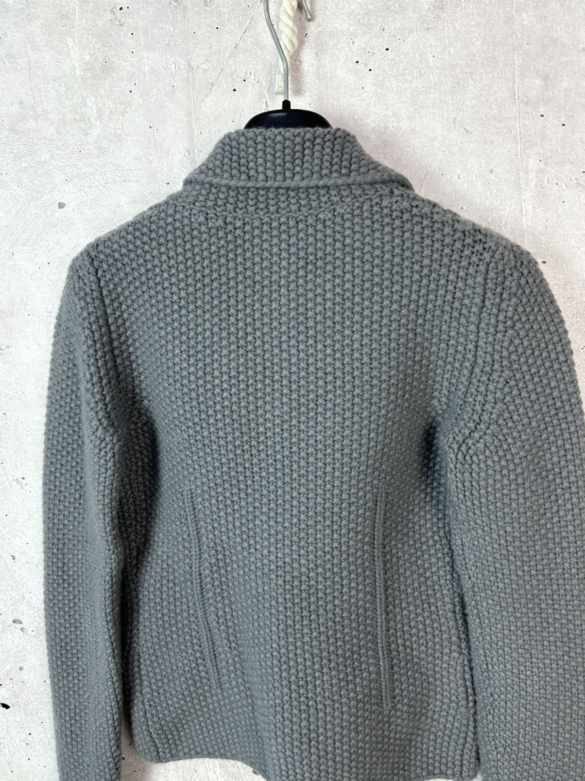 Fabiana Filippi Fabiana Filippi Made in Italy Grey Knit Long Sleeve Blazer Size XS / US 0-2 / IT 36-38 - 7 Thumbnail