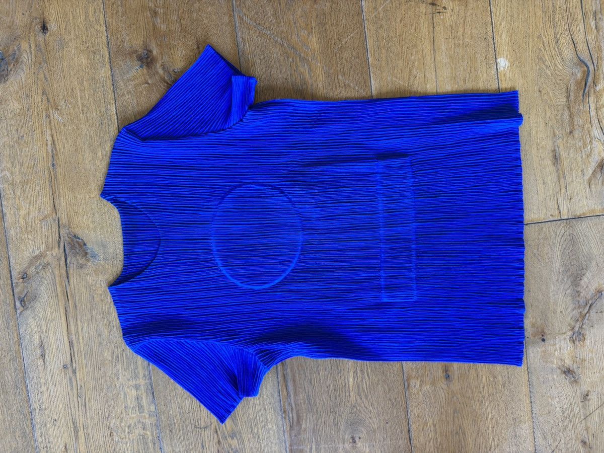 ISSEY MIYAKE SZ. S blue Short sleeve shirt