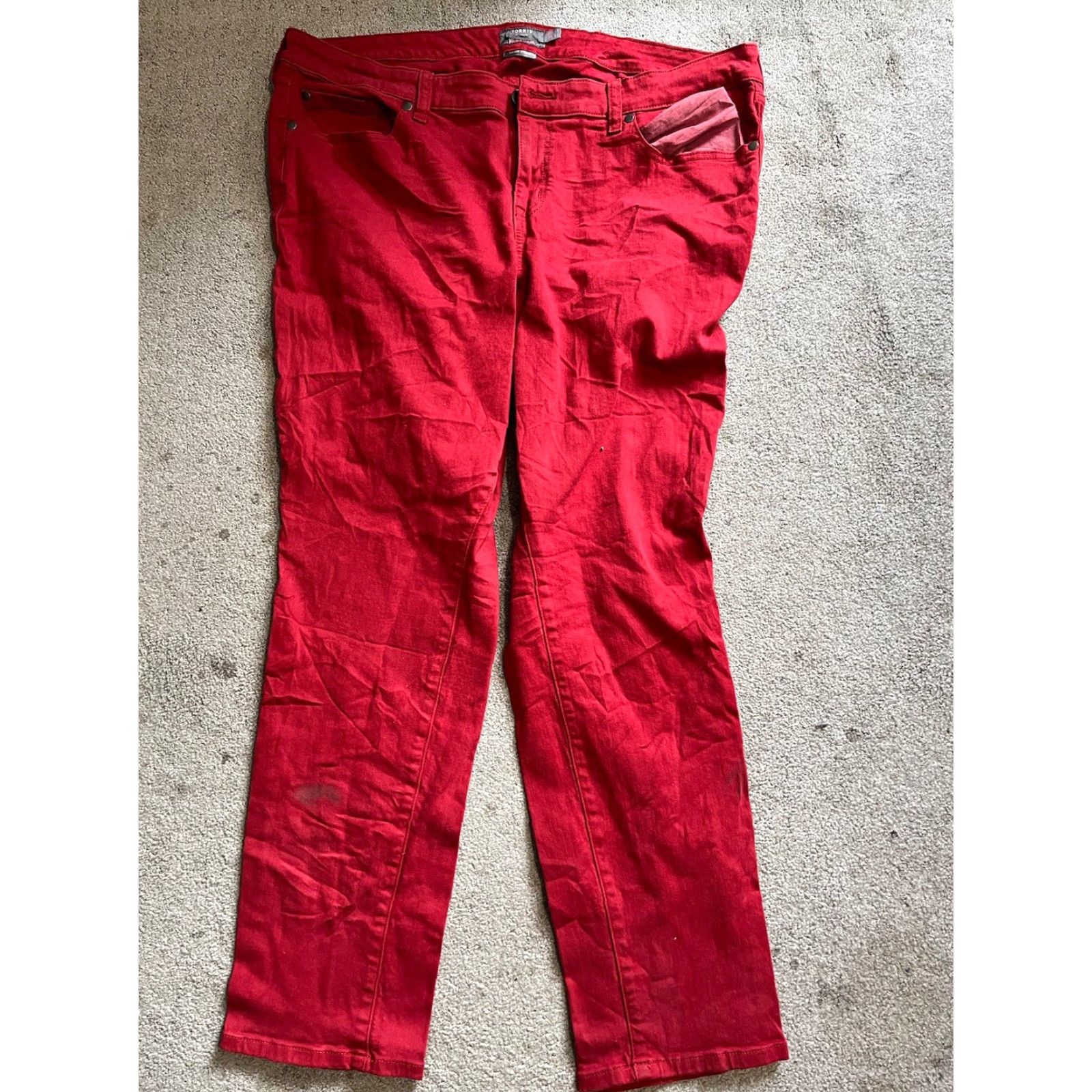 Torrid VINTAGE Torrid Perfect Boyfriend Jeans Women's Size 20 Red Stretch Size 42" / US 20 - 2 Thumbnail