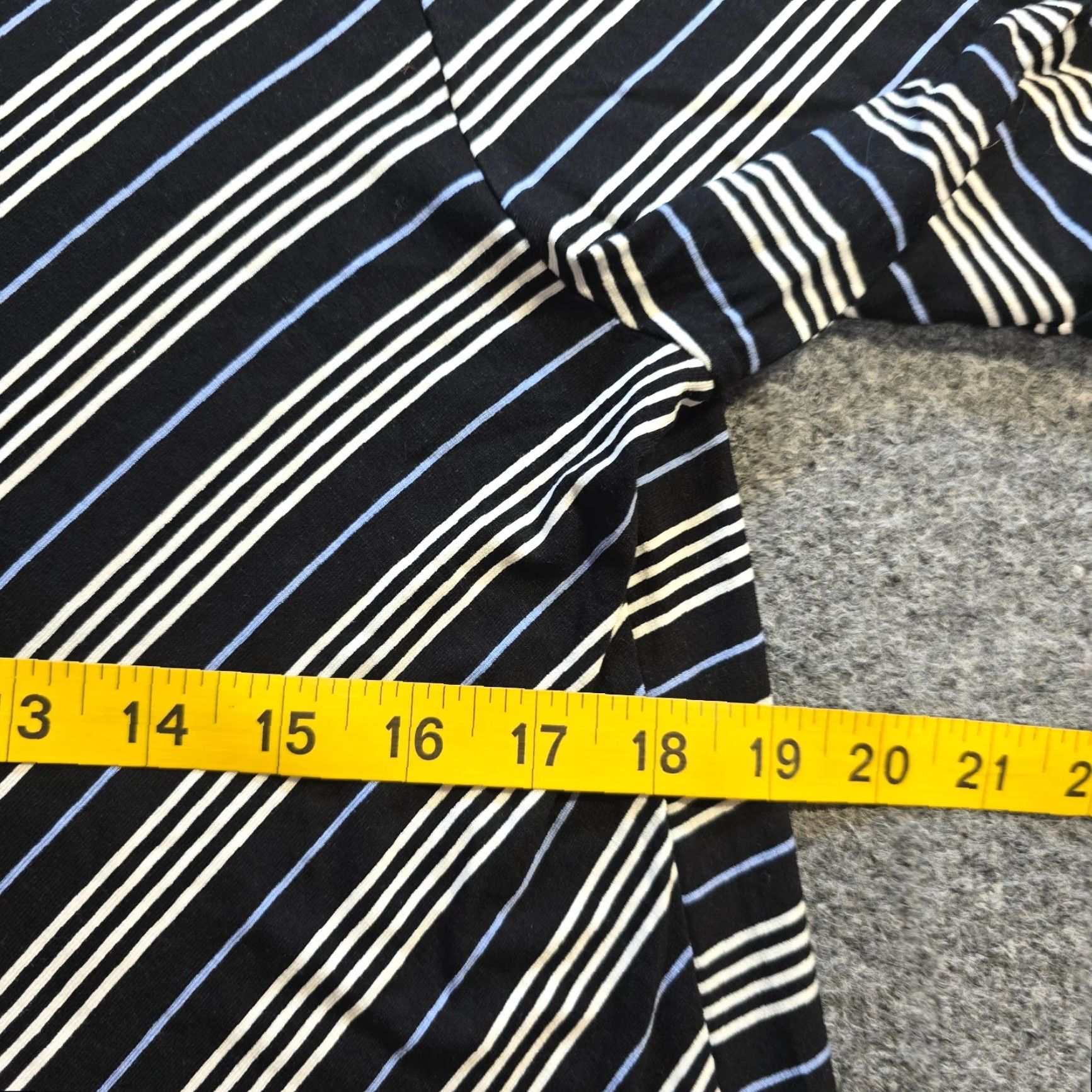 J. Jill J. Jill Top Womens Size Medium Black Stripe Boxy 3/4 Sleeves Stretchy Wearever Shirt Mens Womens Size M / US 6-8 / IT 42-44 - 5 Thumbnail