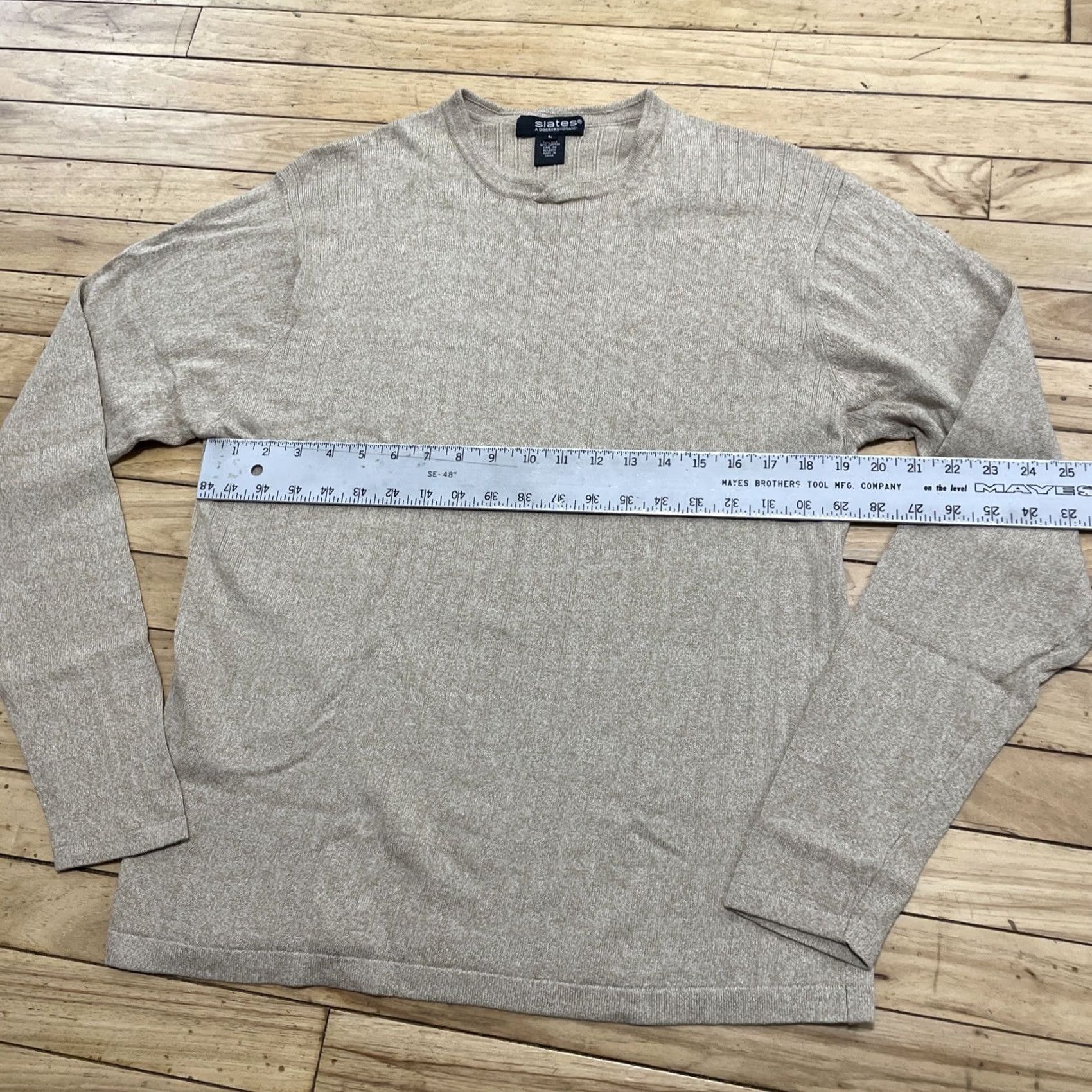 Vintage VINTAGE Slates 90s Silk Sweater Cowl Men L Brown Ribbed Long Sleeve Capsule Minimal Capsule Wardrobe 90s Mens Sweater Size US L / EU 52-54 / 3 - 6 Thumbnail