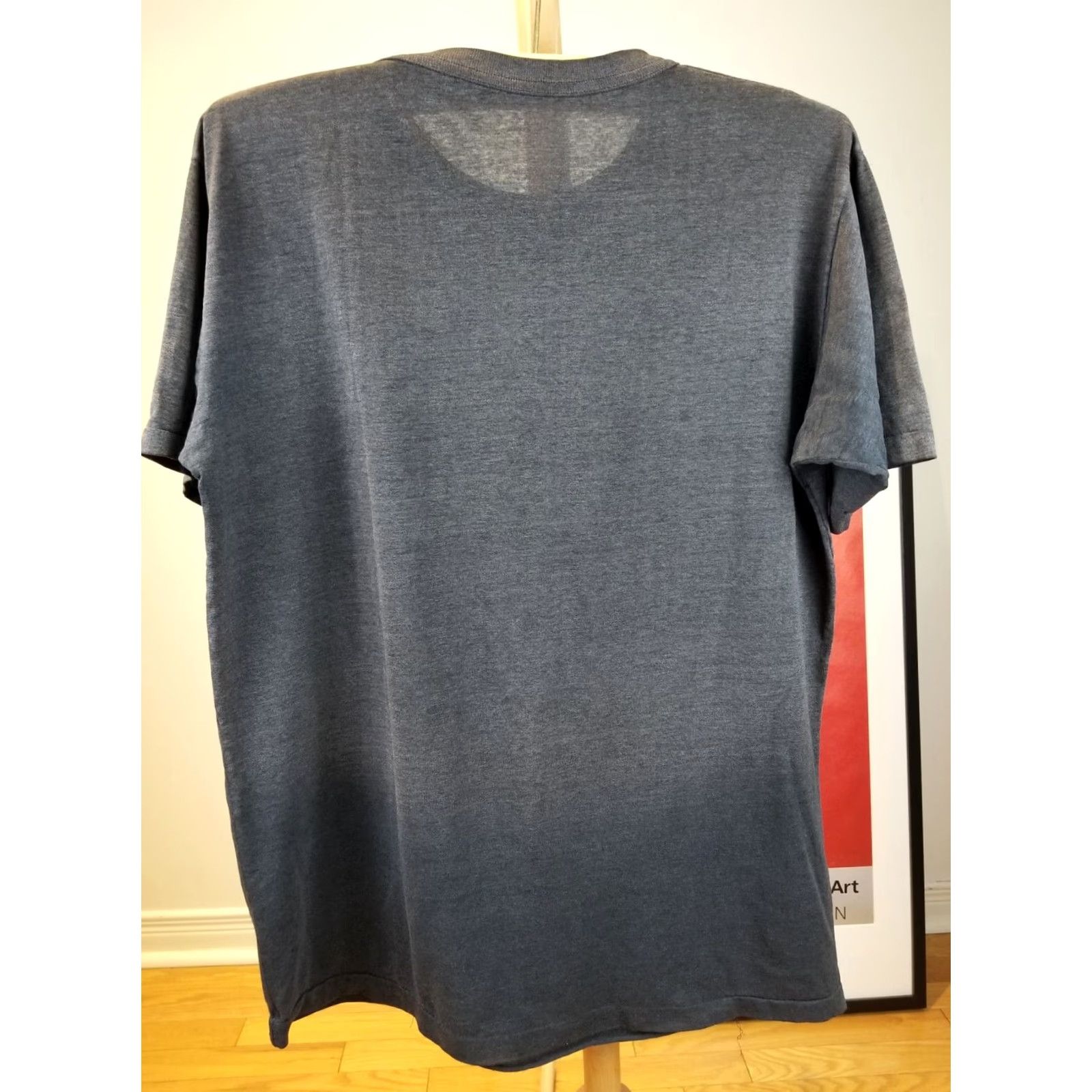 Vintage VINTAGE 80' MOTORCYCLE BLACK SUN FADED THIN SINGLE STITCH T-SHIRT XLARGE T-Shirt Mens USA White? Size US XL / EU 56 / 4 - 5 Thumbnail