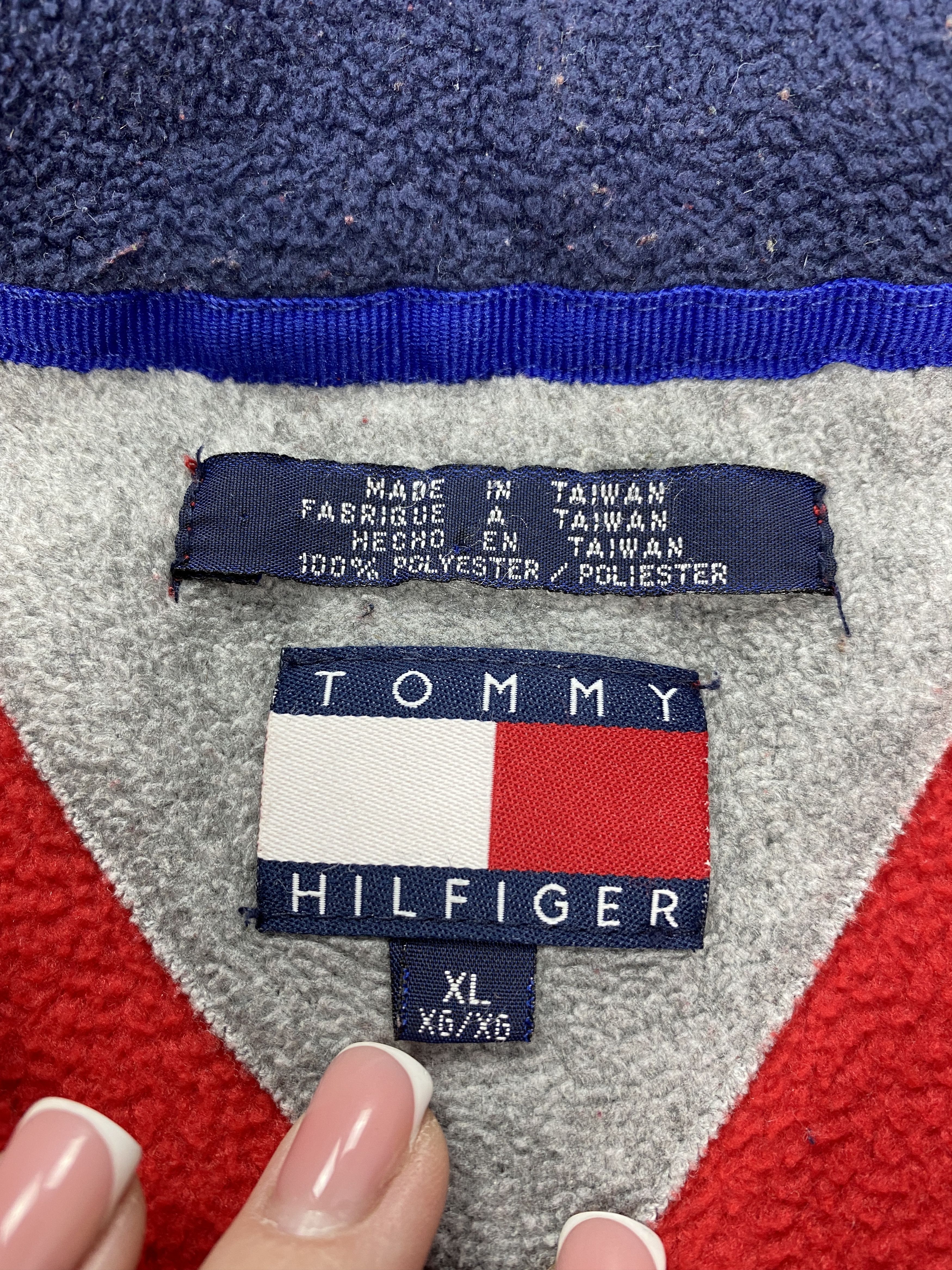 Tommy Hilfiger Tommy Hilfiger Vintage Quarter Zip Fleece Jacket Size US XL / EU 56 / 4 - 6 Thumbnail