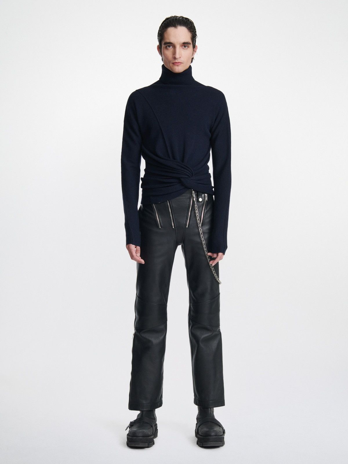 Dion Lee Merino Turtleneck Twist Front Sweater Size US M / EU 48-50 / 2 - 2 Thumbnail