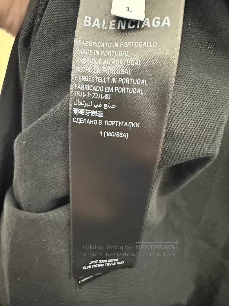 Balenciaga Balenciaga Crystal Lettering Logo Short Sleeve Size US S / EU 44-46 / 1 - 4 Thumbnail