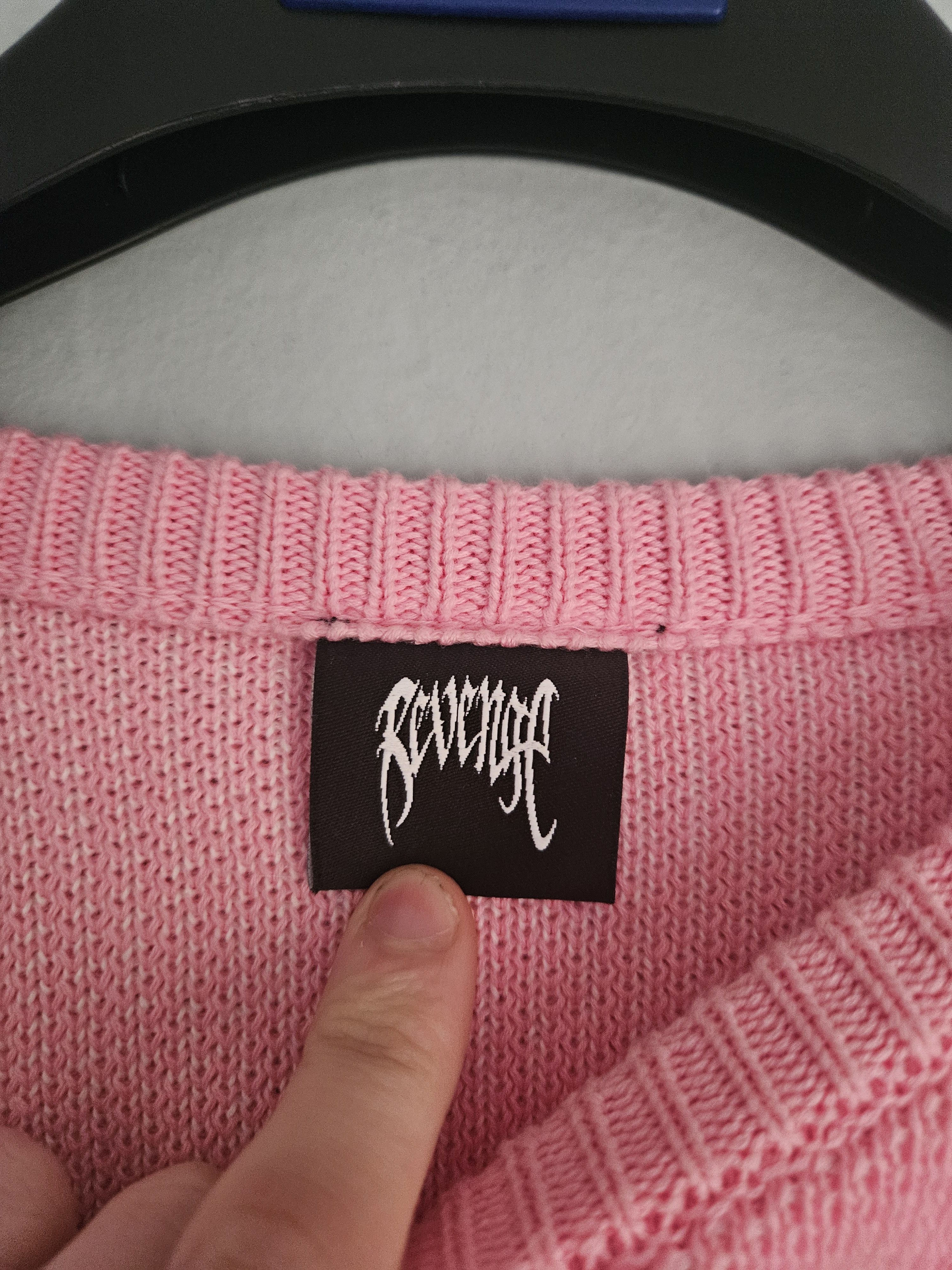 Revenge Revenge Pink Knit Arch Logo Crewneck Sweater Size US M / EU 48-50 / 2 - 6 Thumbnail