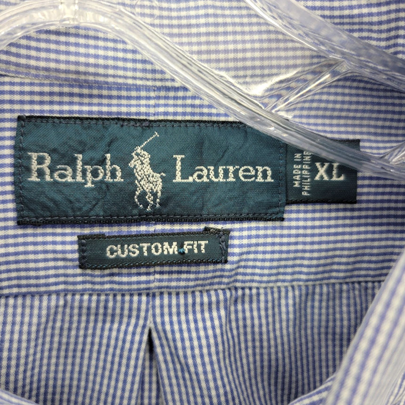 Polo Ralph Lauren Polo Ralph Lauren Shirt Men's XL Button-Down Long Sleeve Blue White Check graham pony Size US XL / EU 56 / 4 - 3 Thumbnail