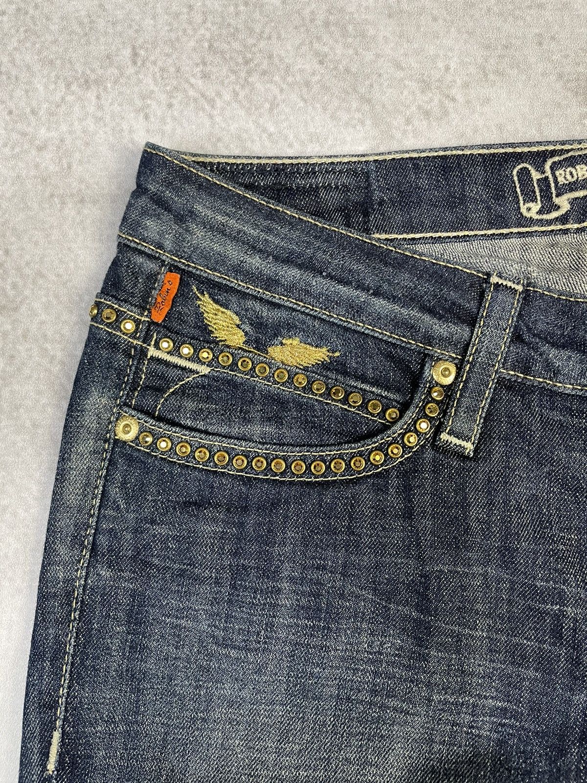 Robins Jeans Y2k Robin's Jean Low Rise Flare Boot Cut Denim Size 28" / US 6 / IT 42 - 10 Thumbnail