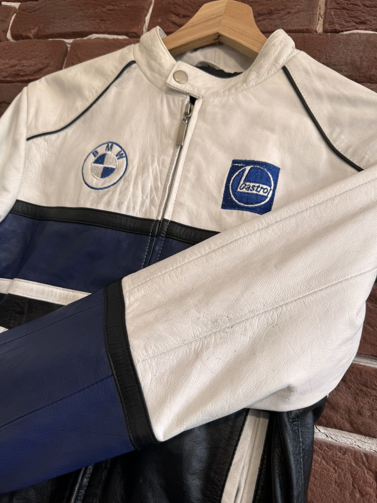 Vintage Vintage Y2k BMW Eco Leather Racing Jacket Hype Rare Womens Size L / US 10 / IT 46 - 9 Thumbnail