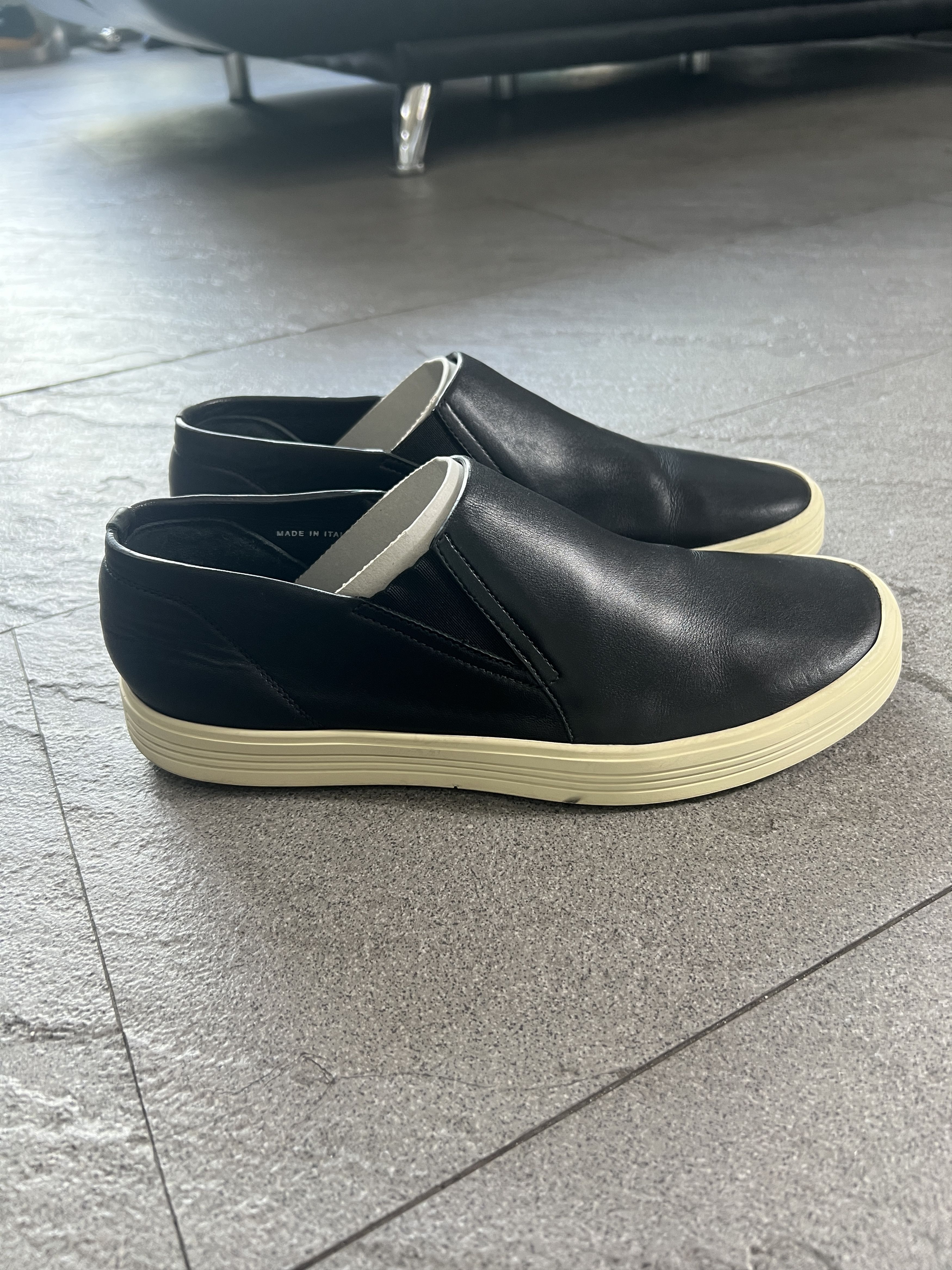 Rick Owens Rick Owens Leather Slip On Sneakers Black Size 40 Italy Size US 7 / EU 40 - 4 Thumbnail