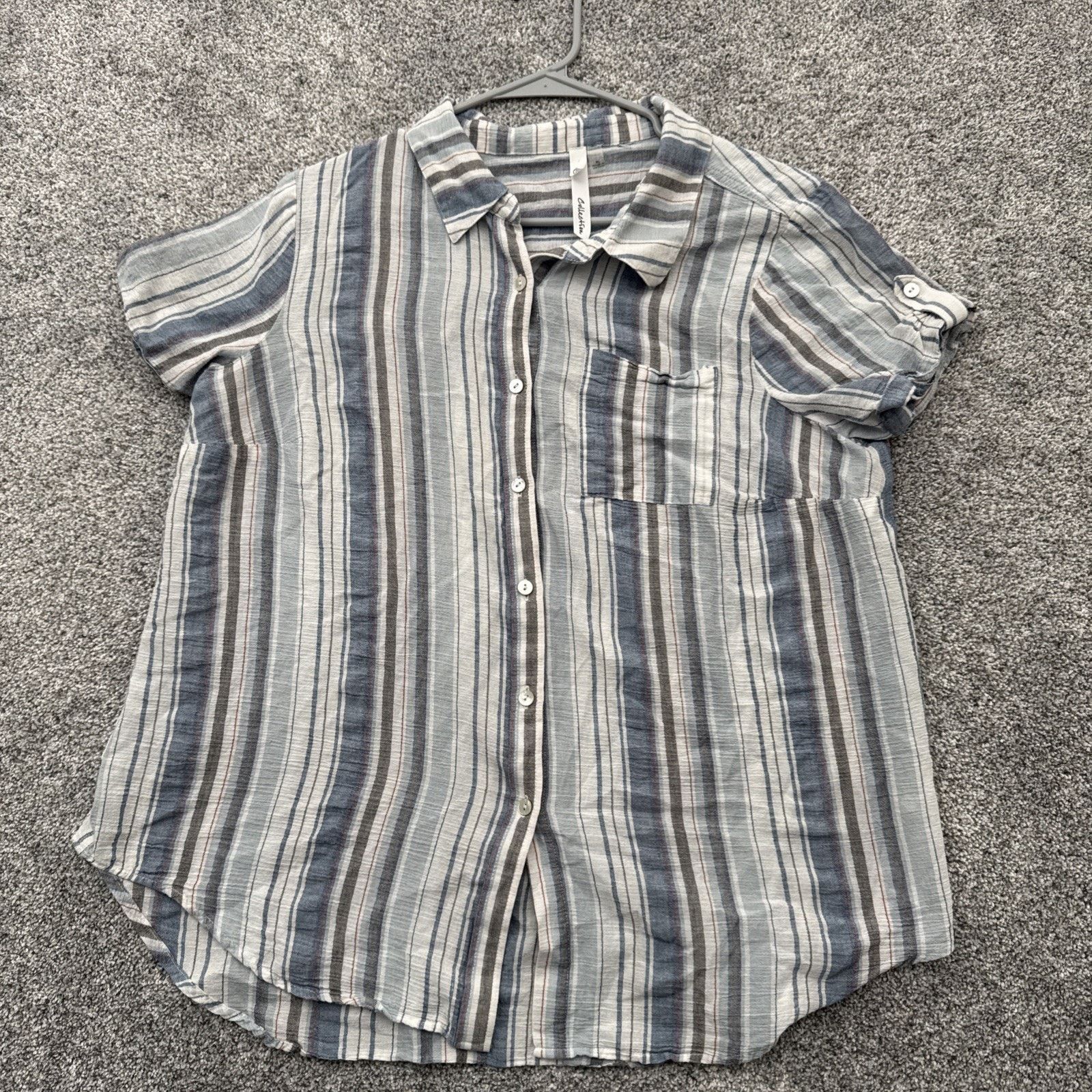 Other NY Collection Button Up Shirt Women XL Coastal Chic Beachy Size XL / US 12-14 / IT 48-50 - 1 Thumbnail