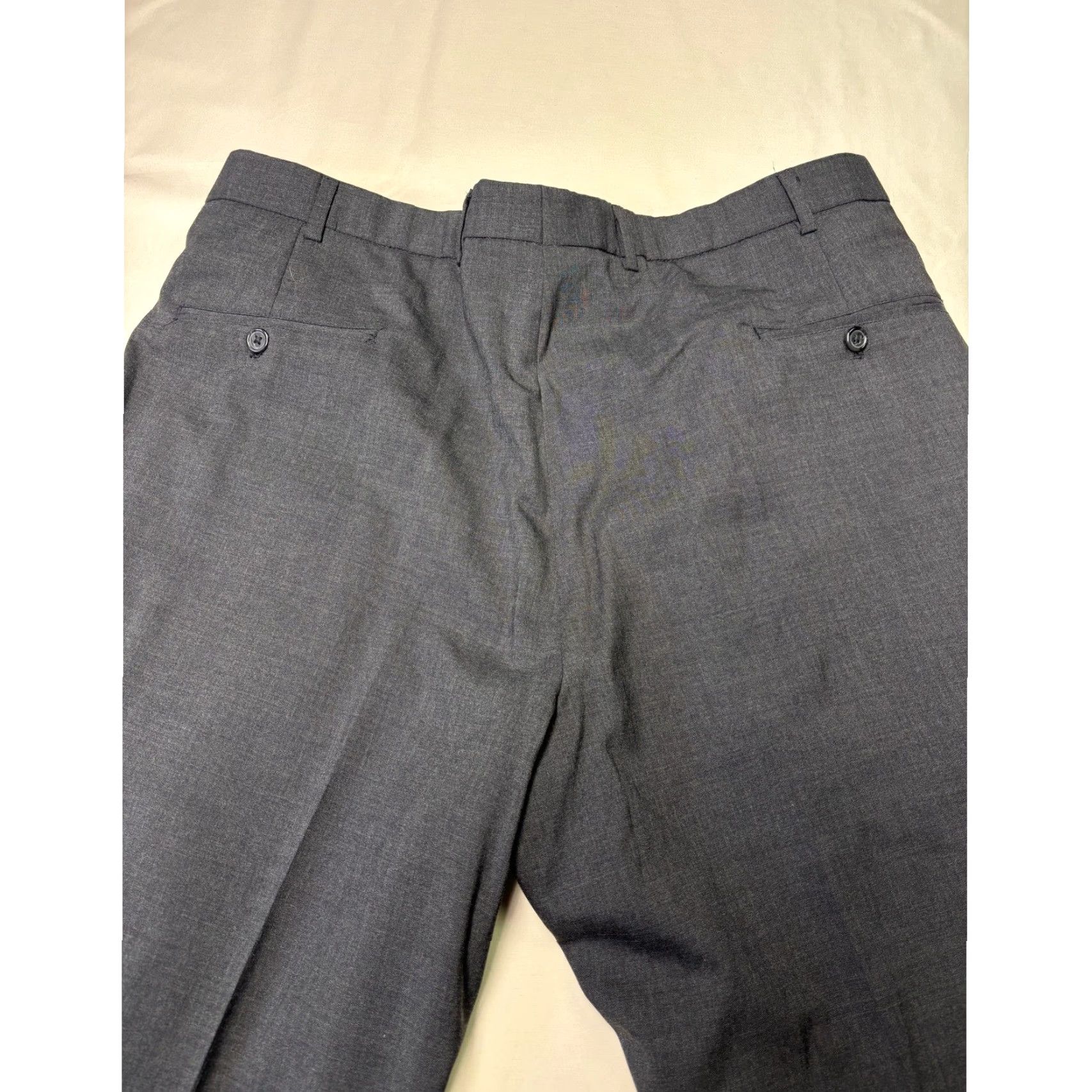 Brooks Brothers Brooks Brothers Brooksease Mens W38L28 Charcoal Gray Wool Pleated Cuffed USA Suit Pants Size 38R - 7 Thumbnail
