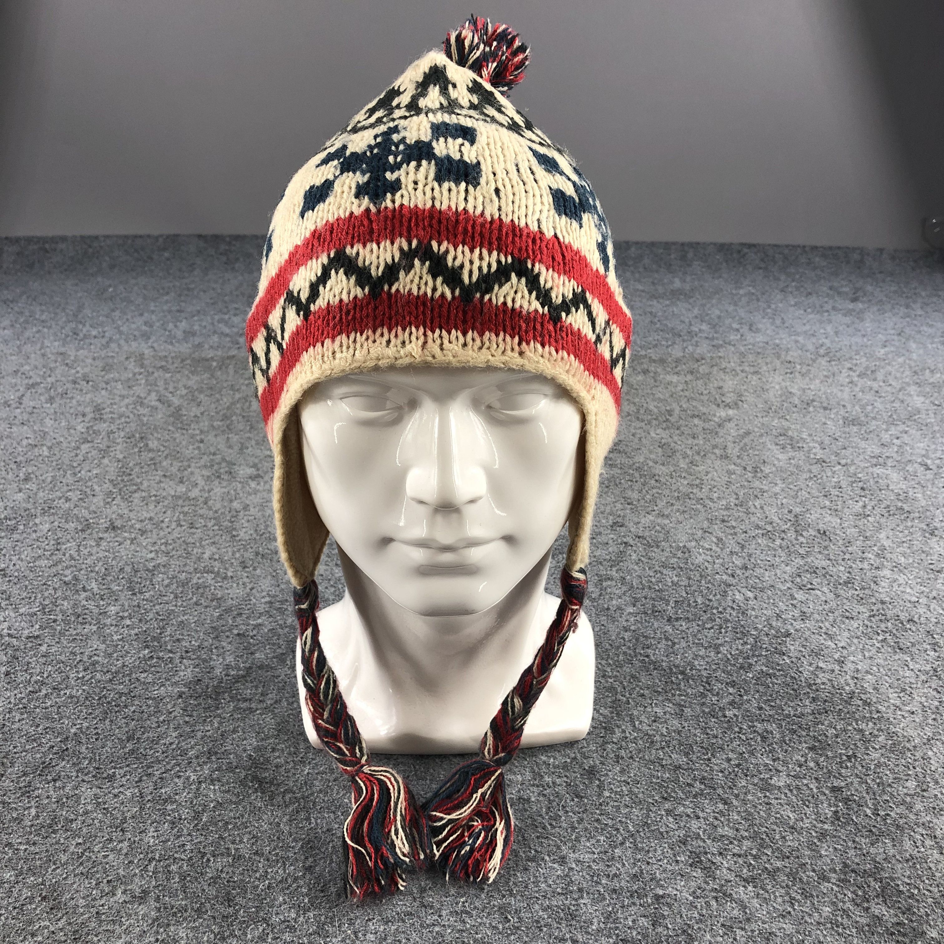 Japanese Brand Unknown E.A.B Earflap Bobble Beanie Snowcap Snow Hat B393 Size ONE SIZE - 2 Thumbnail