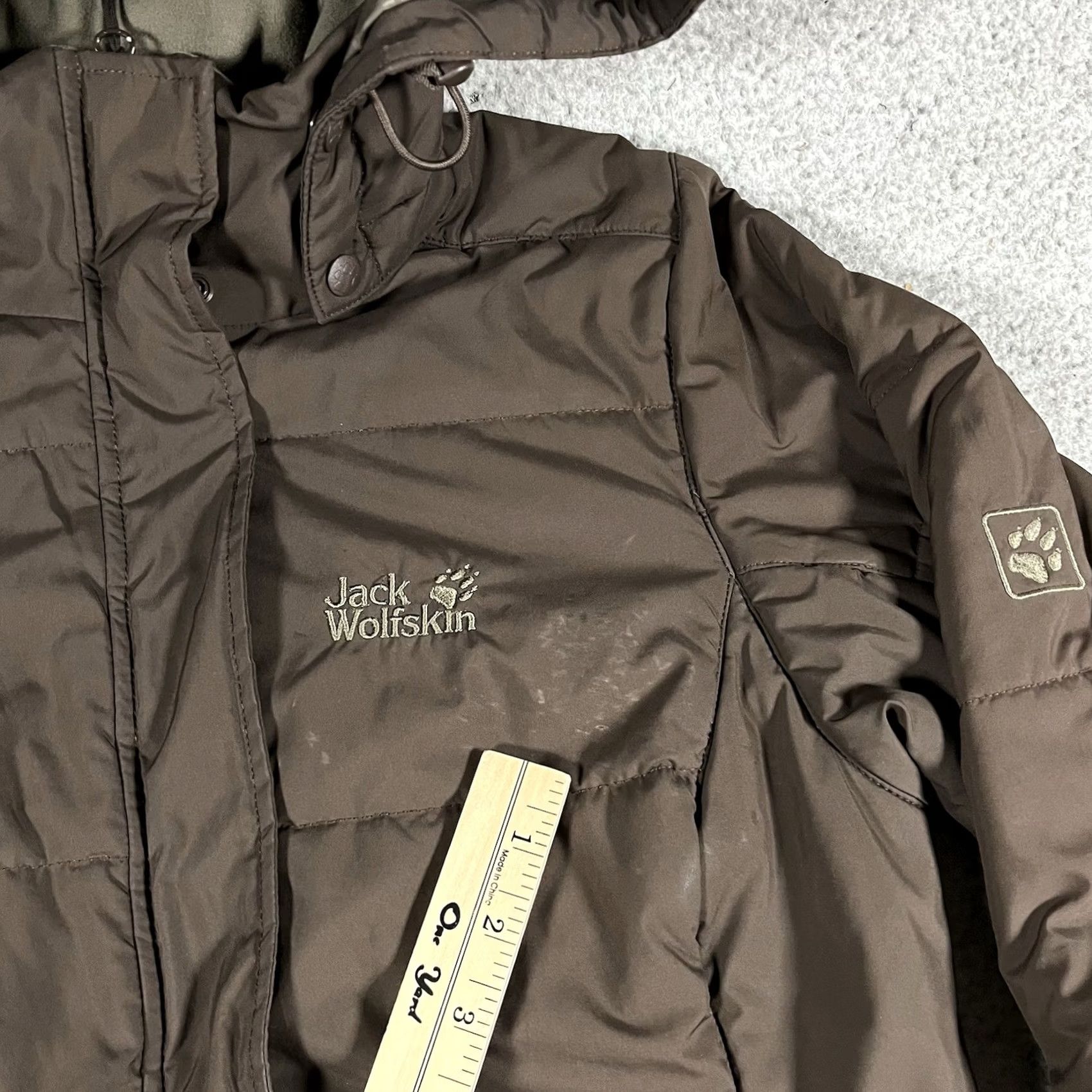 Jack Wolfskin Jack Wolfskin Jacket Womens S Brown Puffer Long Hooded Insulated UK 10 Coat Size S / US 4 / IT 40 - 2 Thumbnail