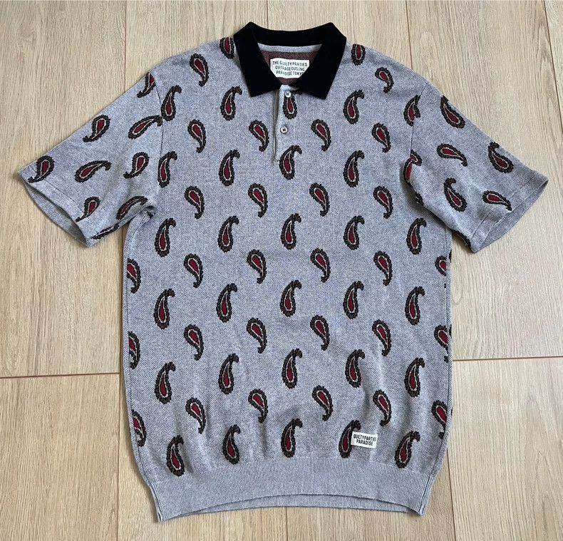 WACKO MARIA Leopard Knit Polo Shirt - dmc