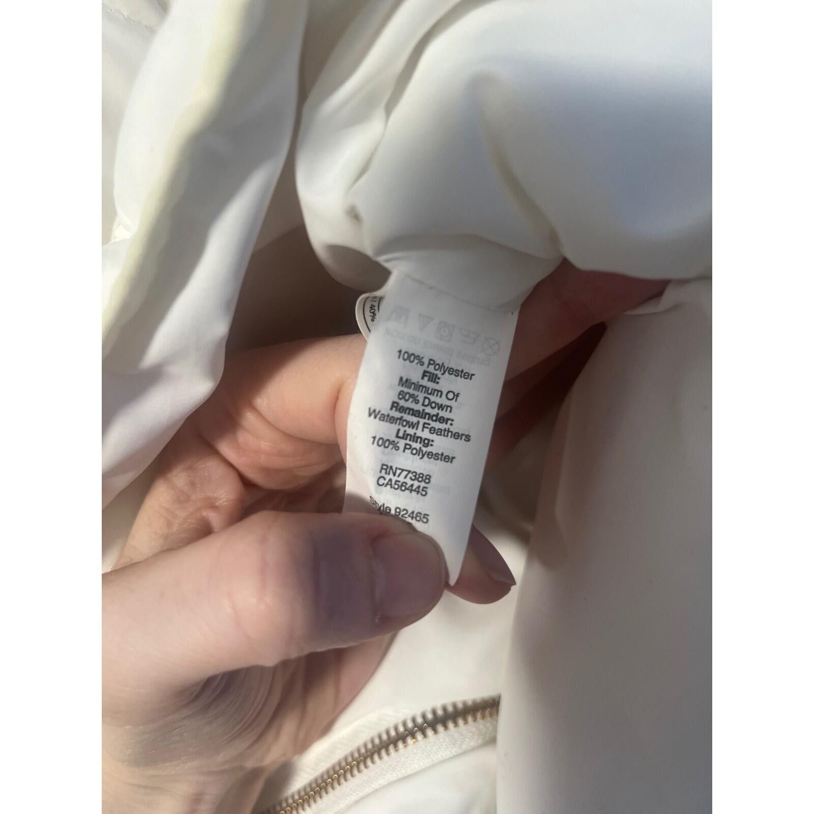 J.Crew J.Crew Womens White Quilted Down Puffer Vest XL Gold Zip Size XL / US 12-14 / IT 48-50 - 3 Thumbnail
