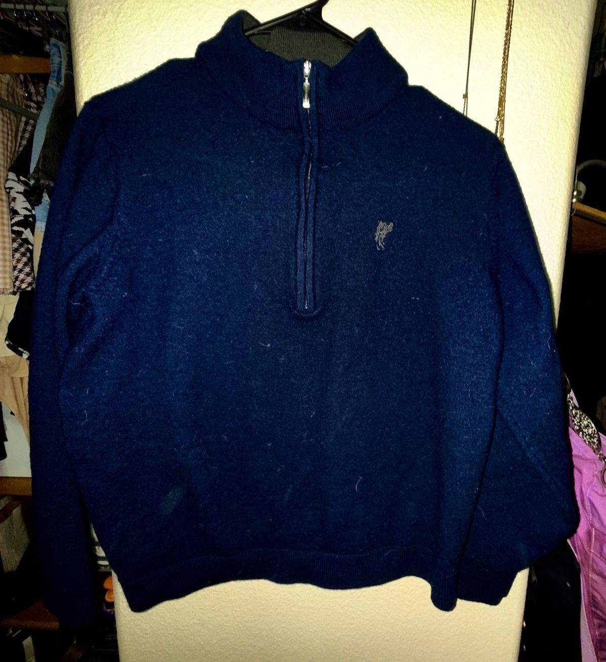 Ashworth VINTAGE Ashworth Merino Wool Half Zip Jumper Men’s Navy Blue Size US L / EU 52-54 / 3 - 8 Thumbnail