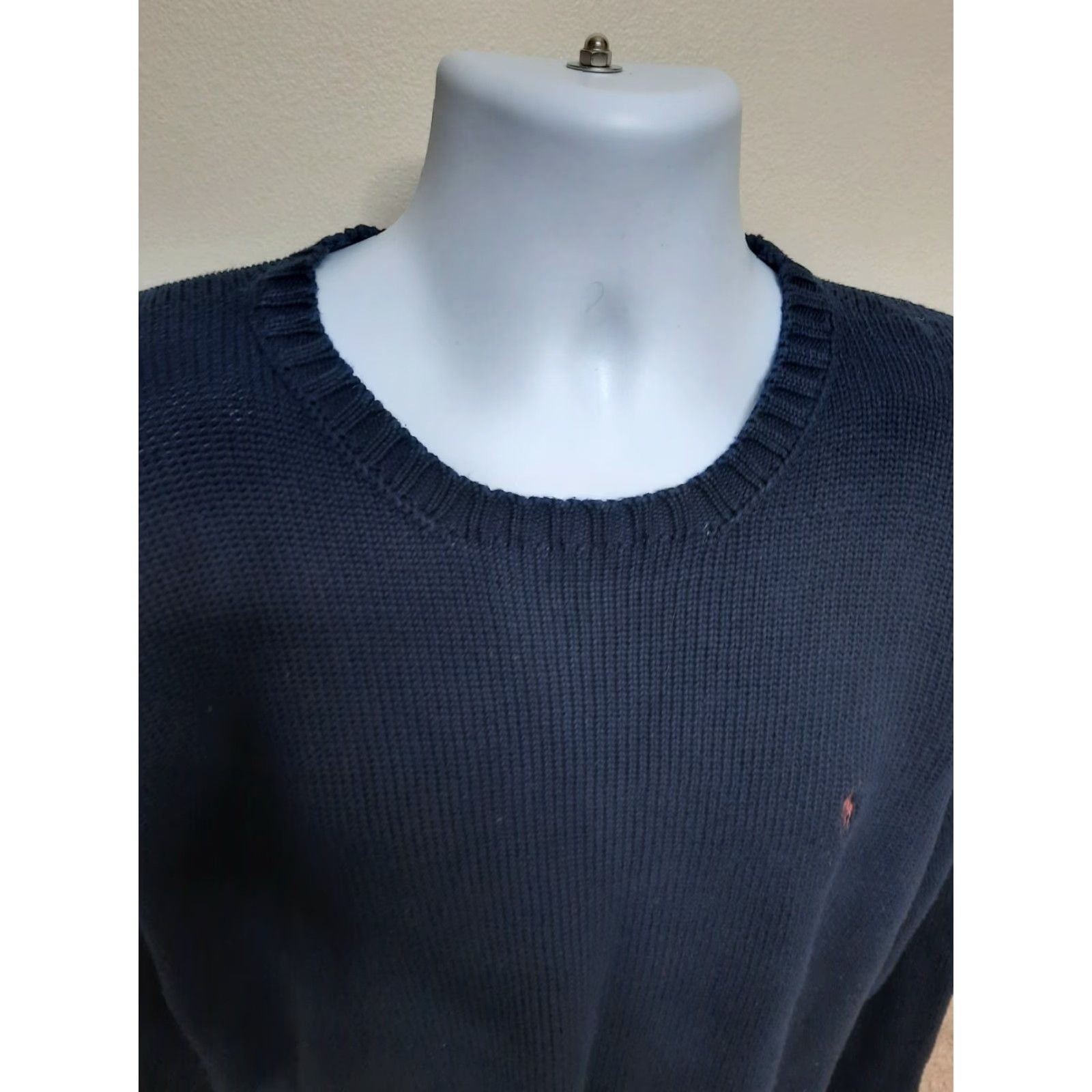 Polo Ralph Lauren VINTAGE Polo by Ralph Lauren Crew Neck Sweater 100% Cotton Knit Size XL Blue Men Pullover Sweatshirt Classic Knit Size US XL / EU 56 / 4 - 6 Thumbnail