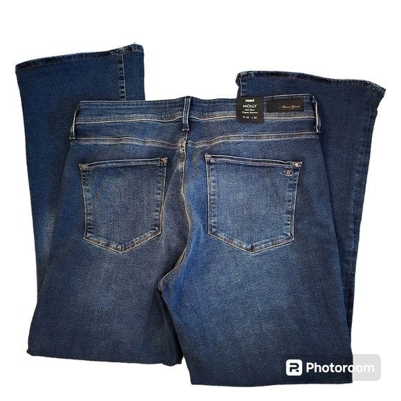 Mavi Mavi‎ Gold Molly Jeans Womens 32 x 32 Dark Rinse Flare Leg N Size 32" / US 10 / IT 46 - 4 Thumbnail