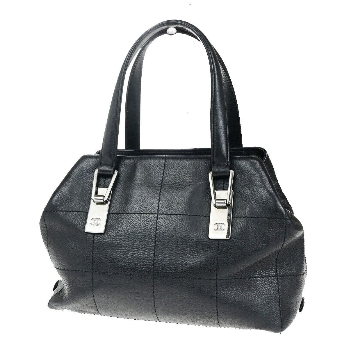 Chanel Chocolate Bar Black Leather Handbag (Pre-Owned) Size ONE SIZE - 1 Thumbnail