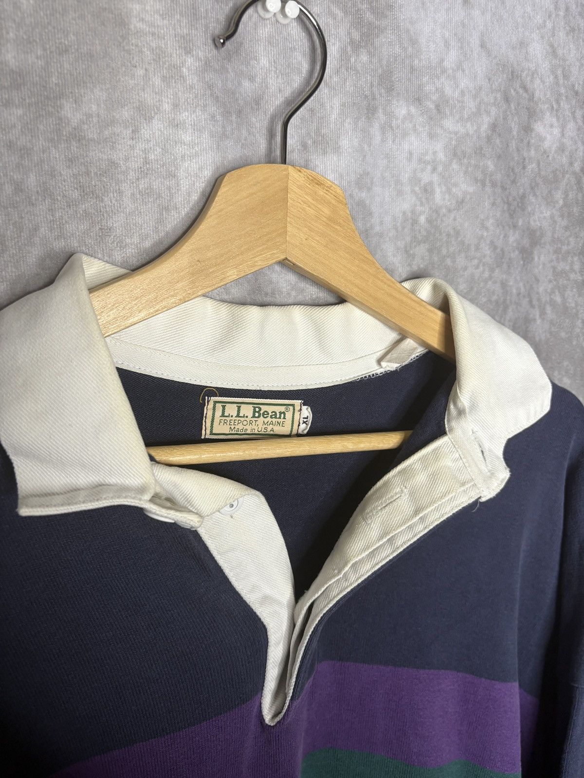 L.L. Bean × Vintage Vintage L.L Bean Rugby Long sleeve Made In USA Size US XL / EU 56 / 4 - 2 Thumbnail