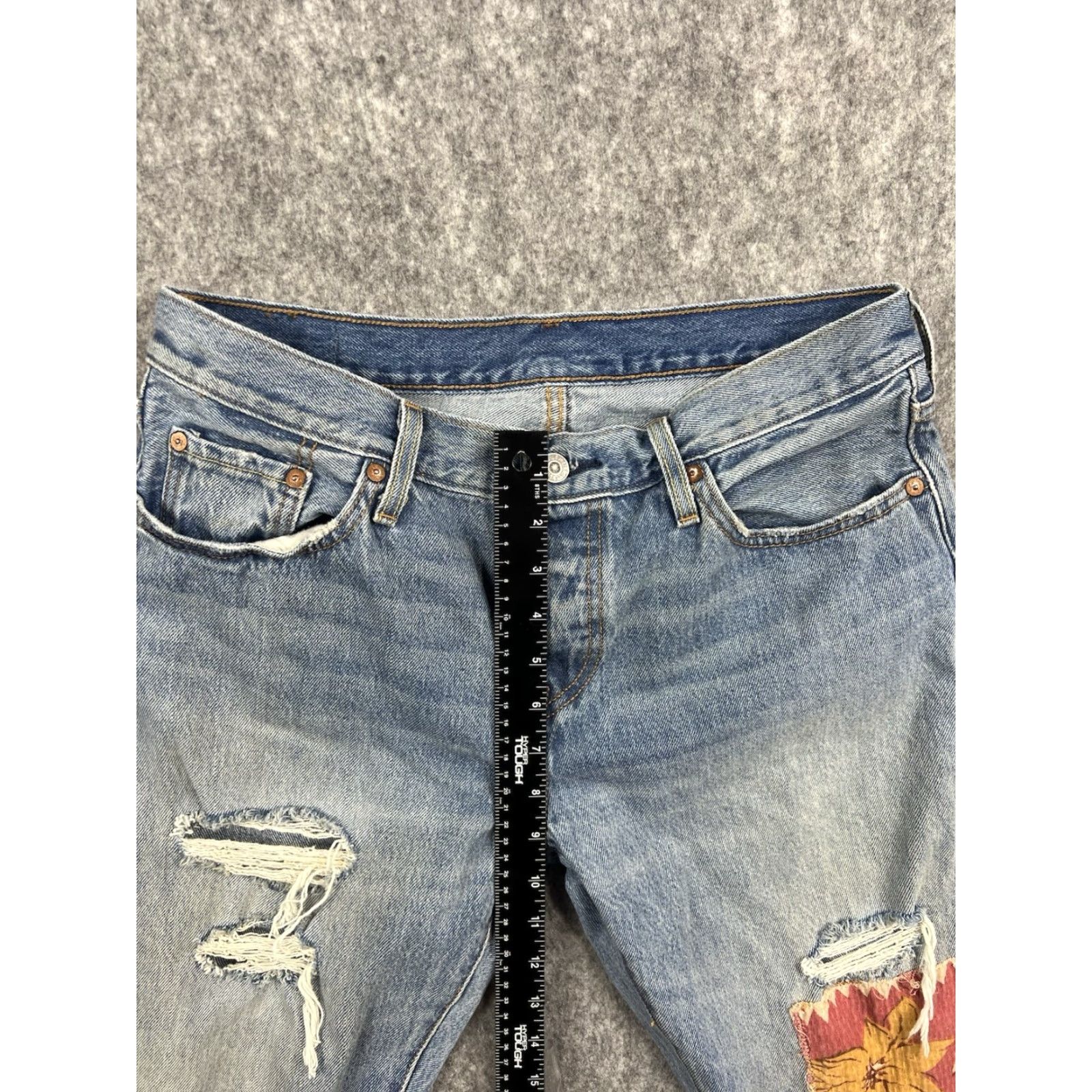 Levi's Levi's 501 CT Jeans Mens/Womens Distressed Blue Denim 28x32 Size 28" / US 6 / IT 42 - 5 Thumbnail